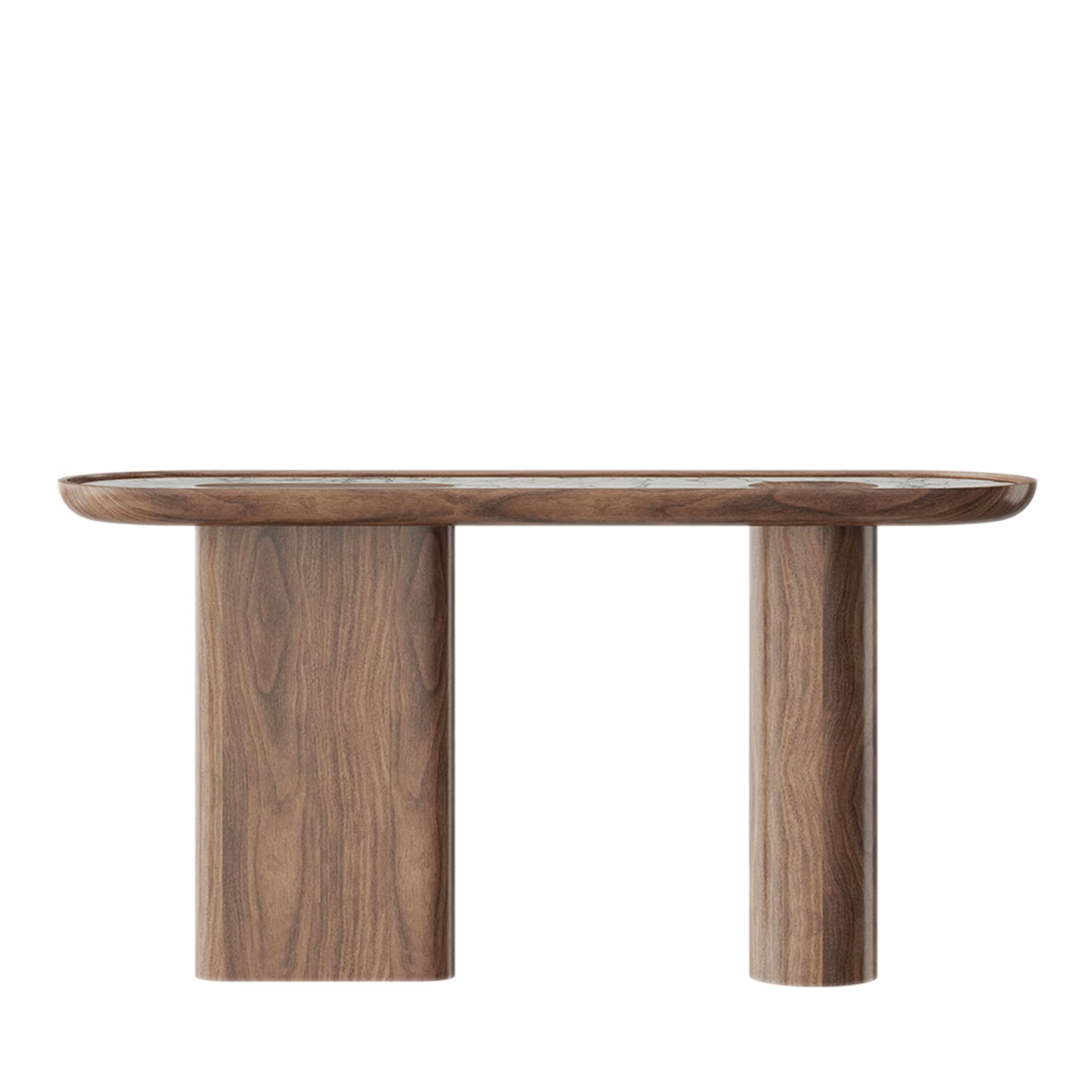Oval Canaletto Walnut Console - Main view
