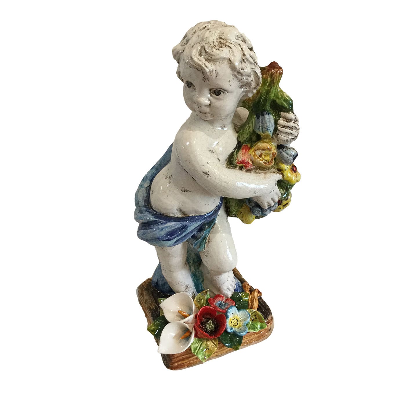 Spring-Style Putto Sculpture - Ceramiche Corsini