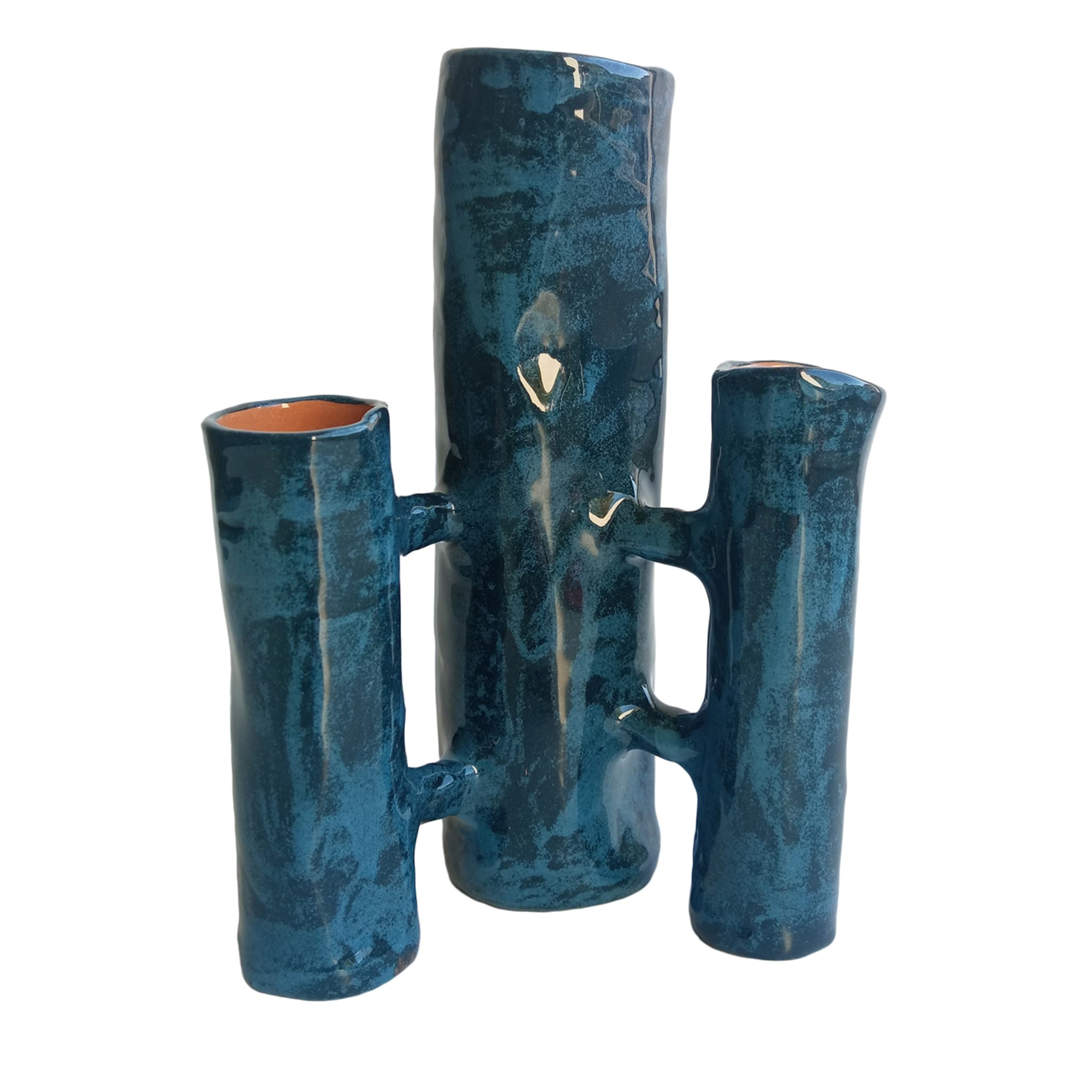 Vasi Comunicanti 3-Element Blue Vase/Sculpture - Main view