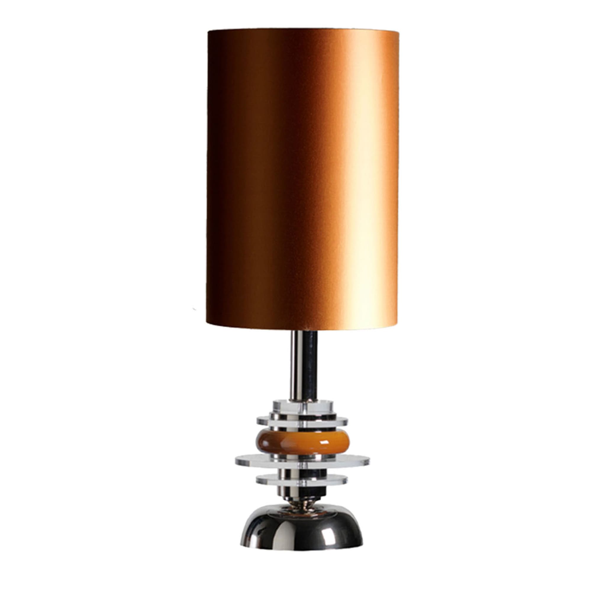 CL2089/1 Lámpara de mesa naranja y níquel - Vista principal