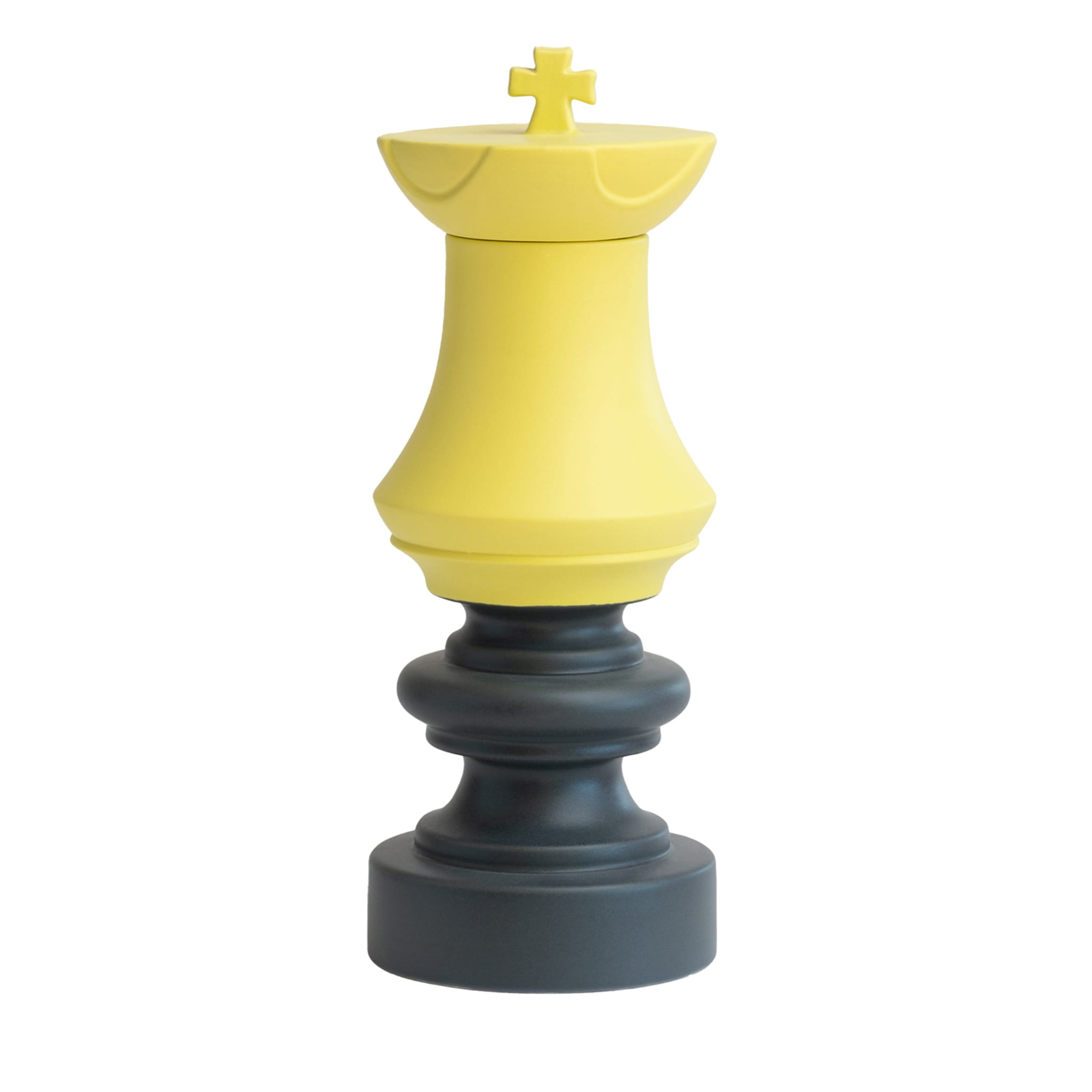 Re Gray and Yellow Chess Statuette - Main view