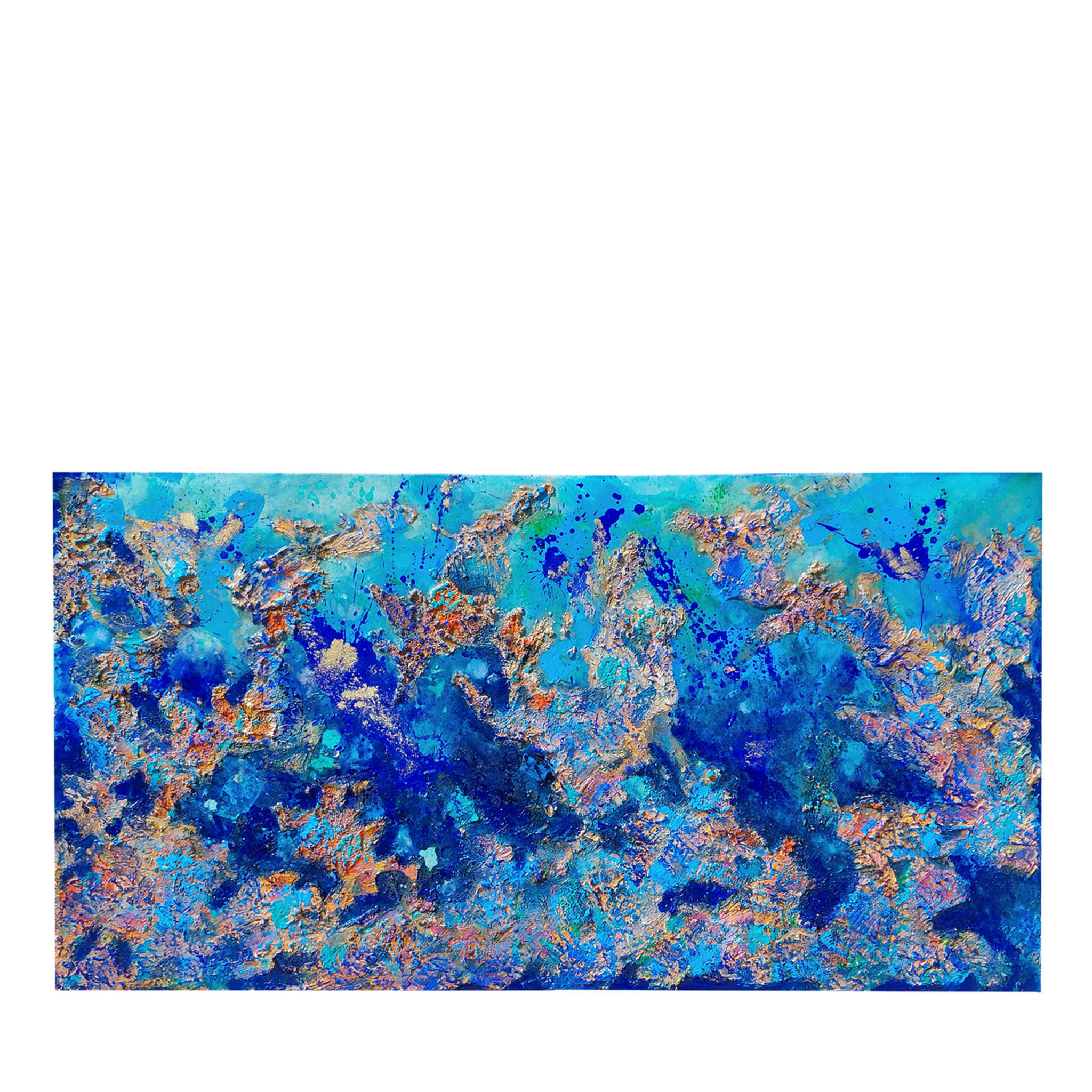 Deed Ocean Reef Mixed-Media Painting - Main view