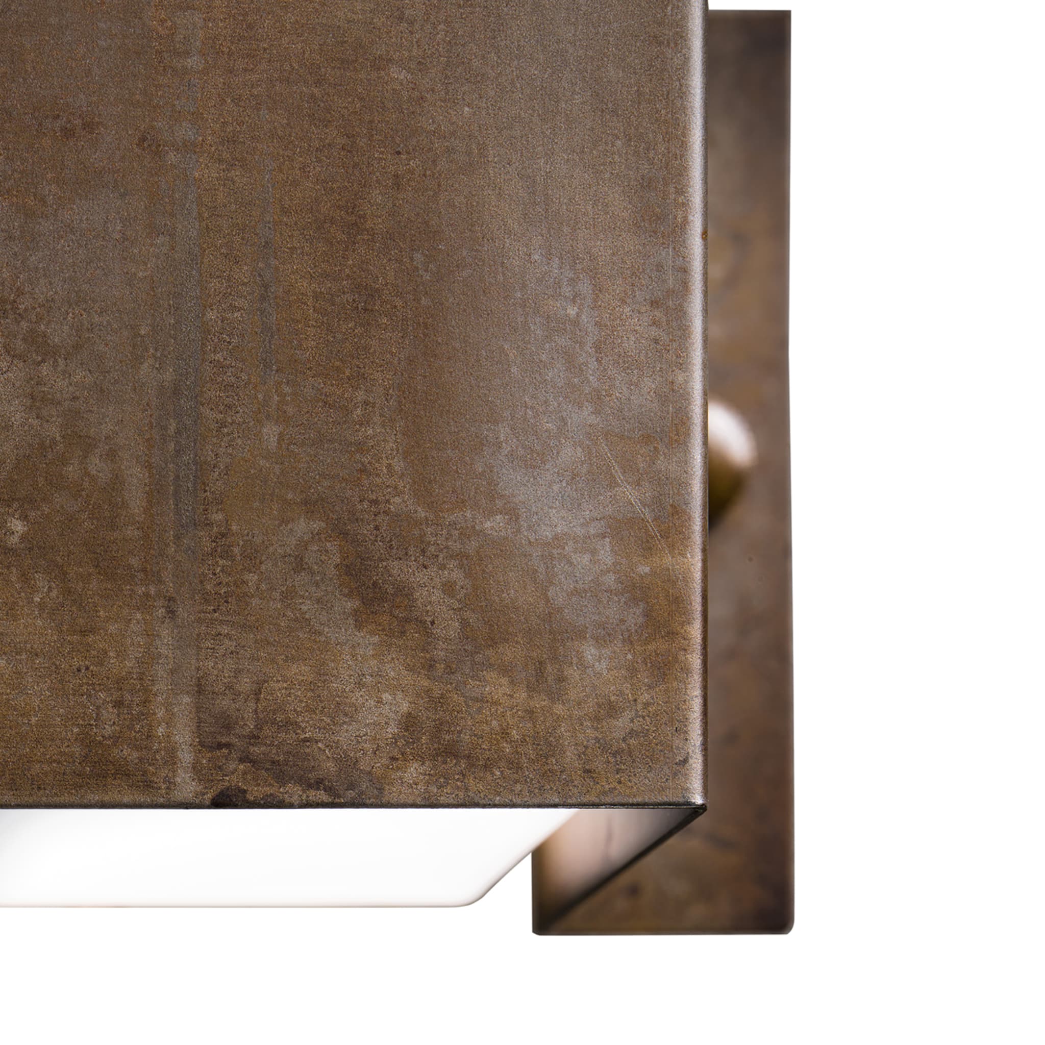 Decori Medium Rectangular Copper & Iron Wall Lamp - Alternative view 1