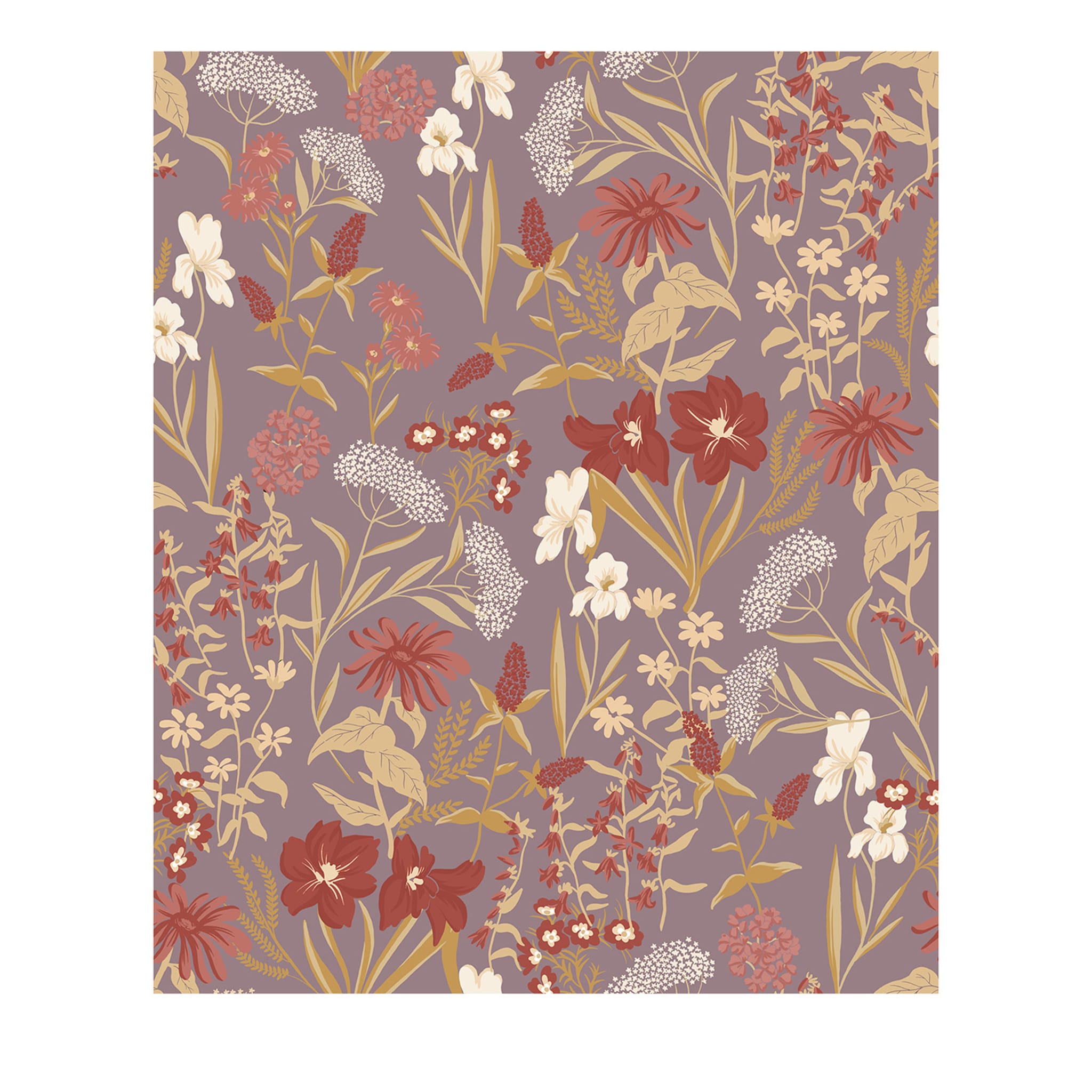 Flora Old-Lavender Sambuco Wallpaper - Main view