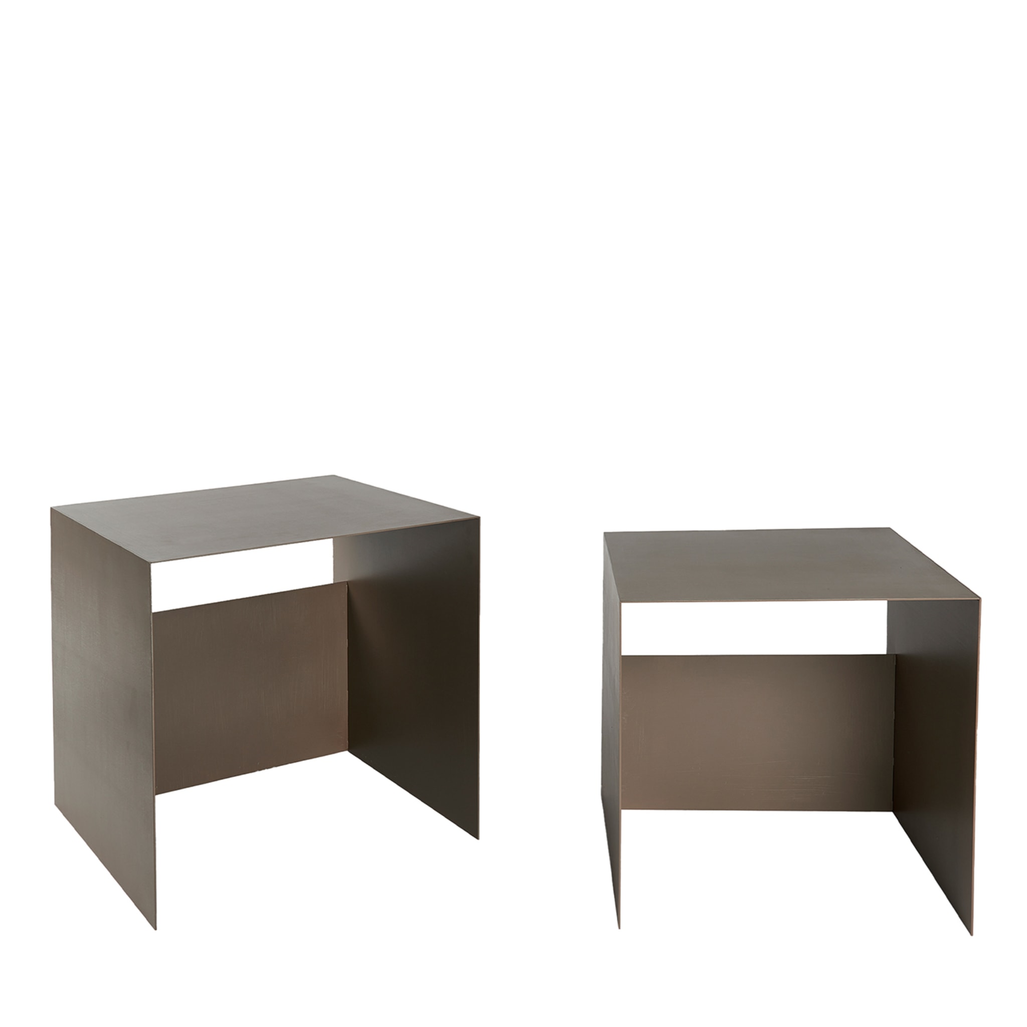 Guido Set of 2 Taupe Nesting Tables - Main view