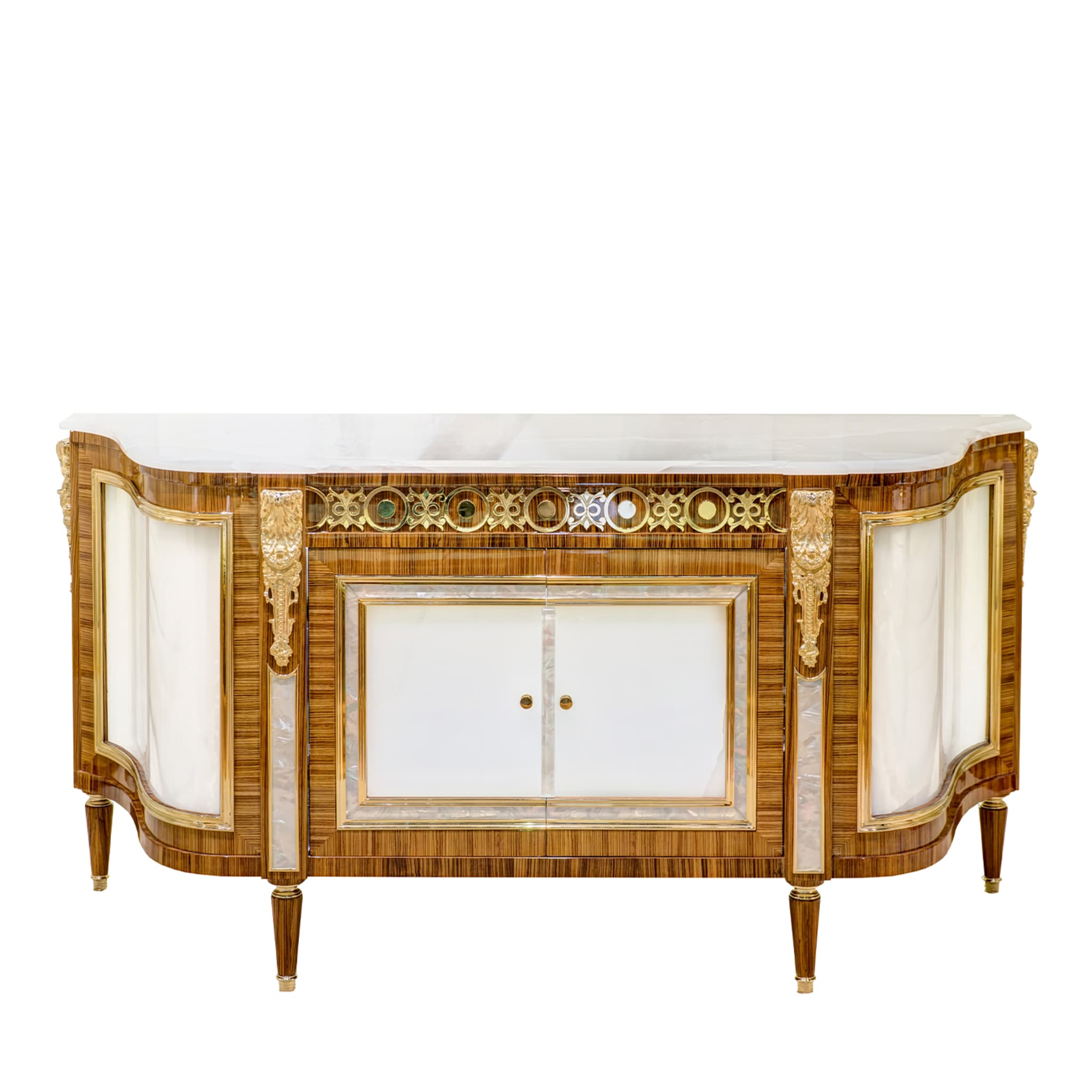 ZEBRANO SIDEBOARD WITH ONYX AND PEARL - Main view