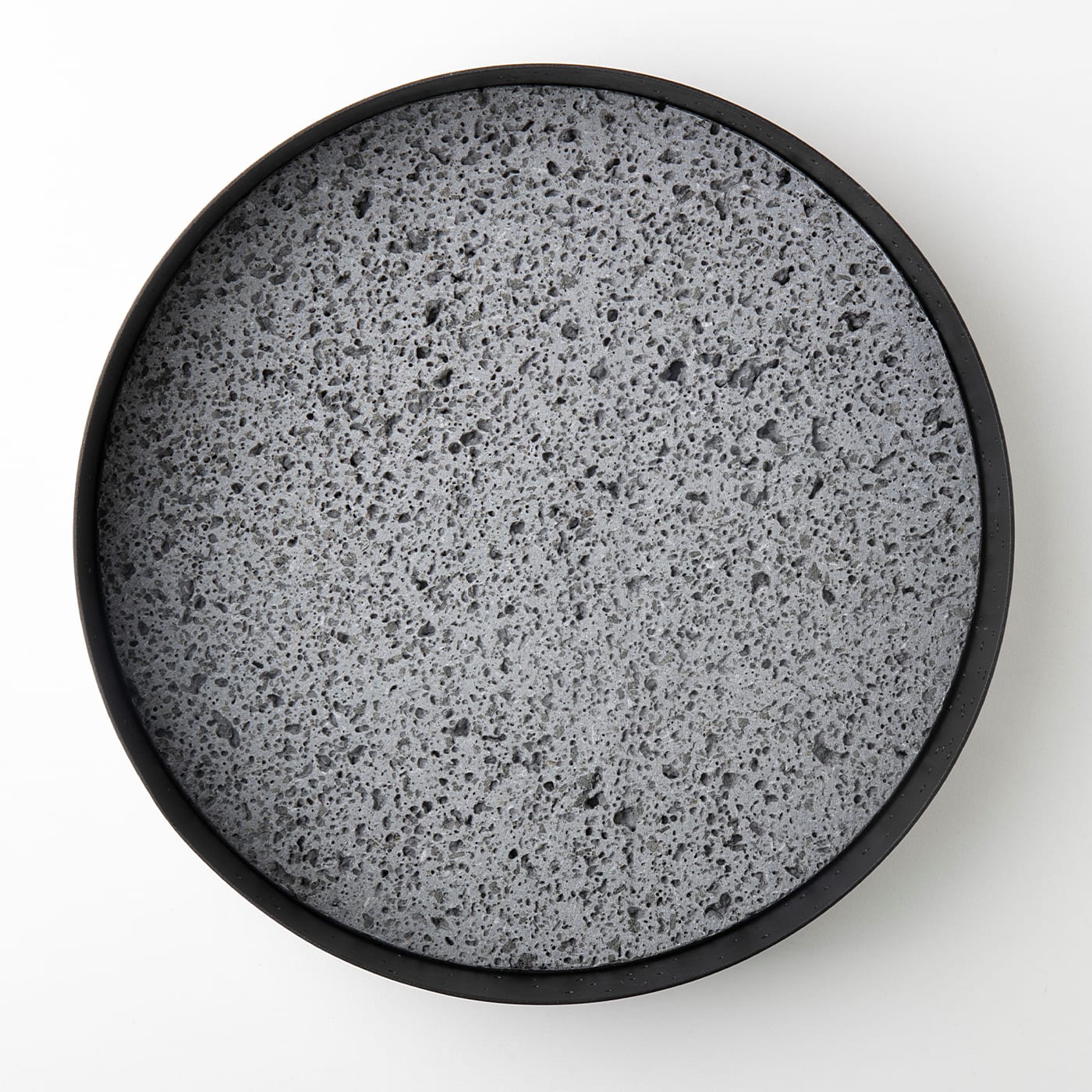 Eclittica Gray Pietra Perciata Round Tray - Kimano
