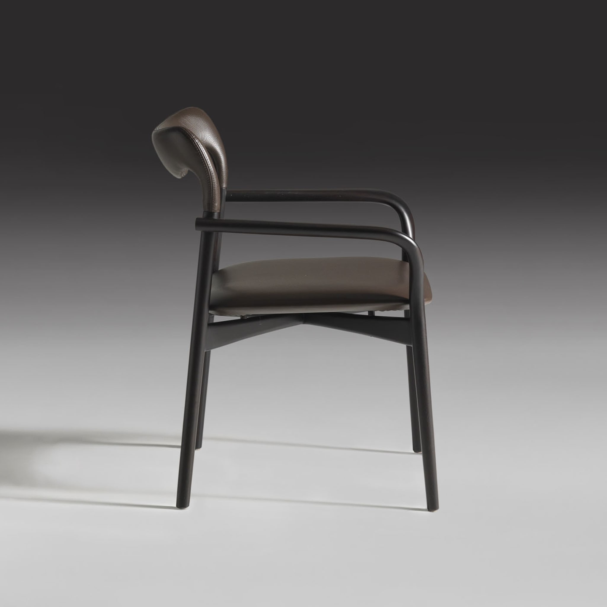Achille Dark Leather Chair - Alternative view 3