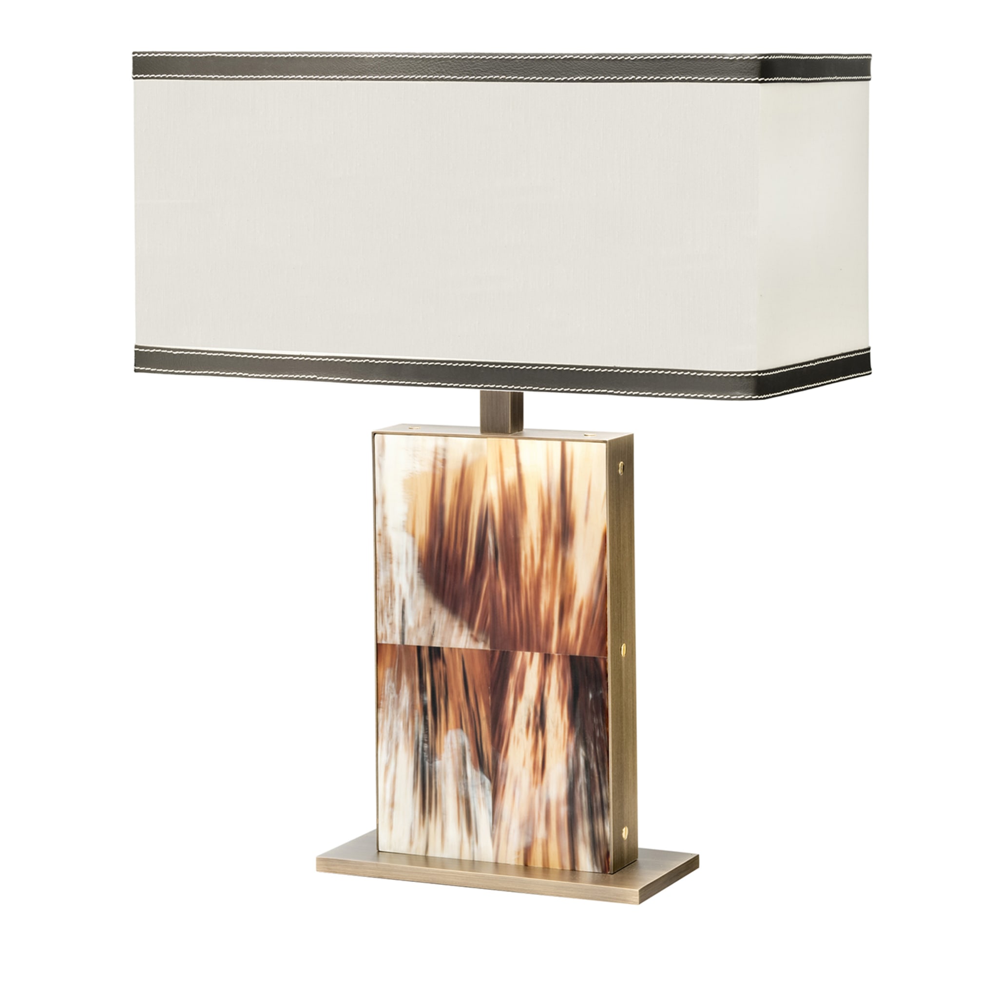 Florian Large Horn & Brass Table Lamp - Main view