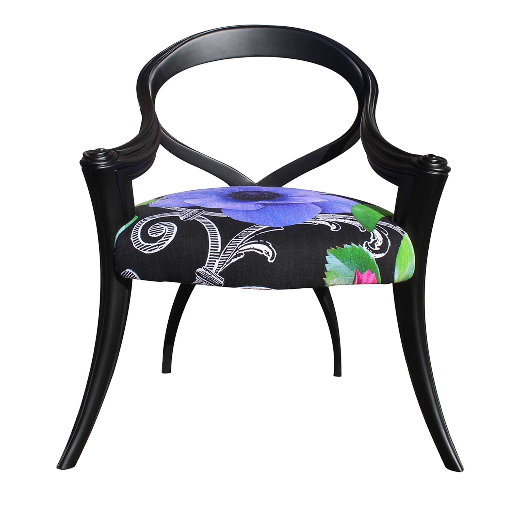Opus Black Flower Chair by Carlo Rampazzi - Vue principale