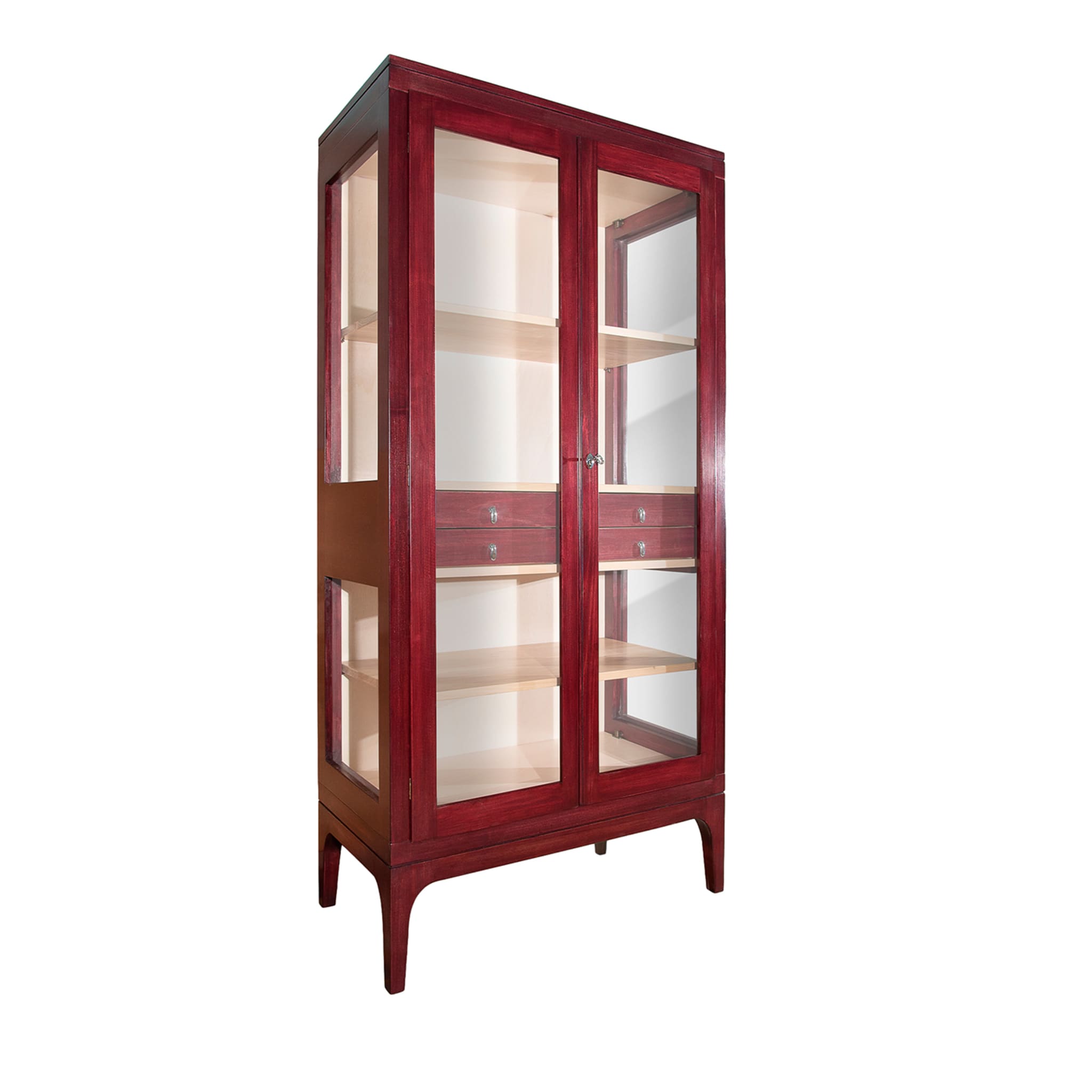 Elsa 2-Door Red Display Cabinet by Eugenio Gambella - Main view