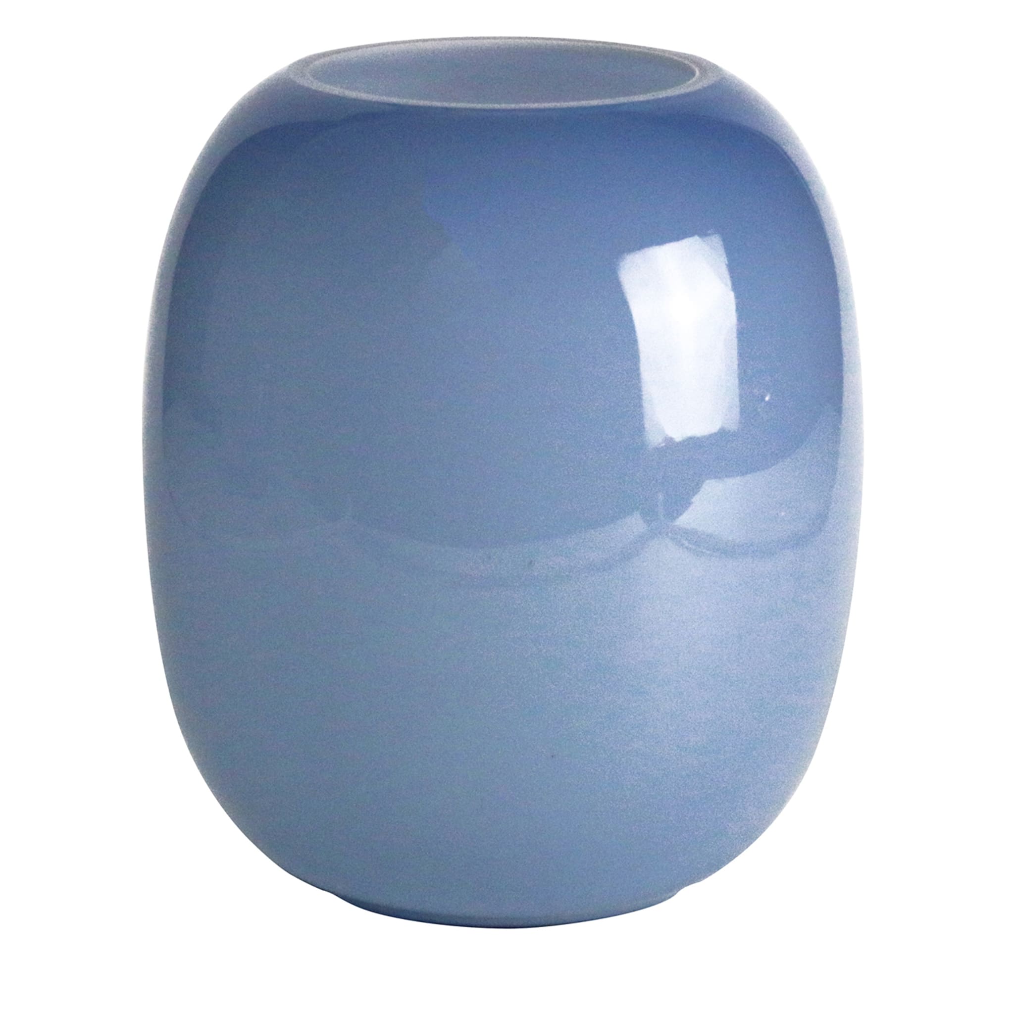 Hochgewölbte Azurblaue Vase - Hauptansicht