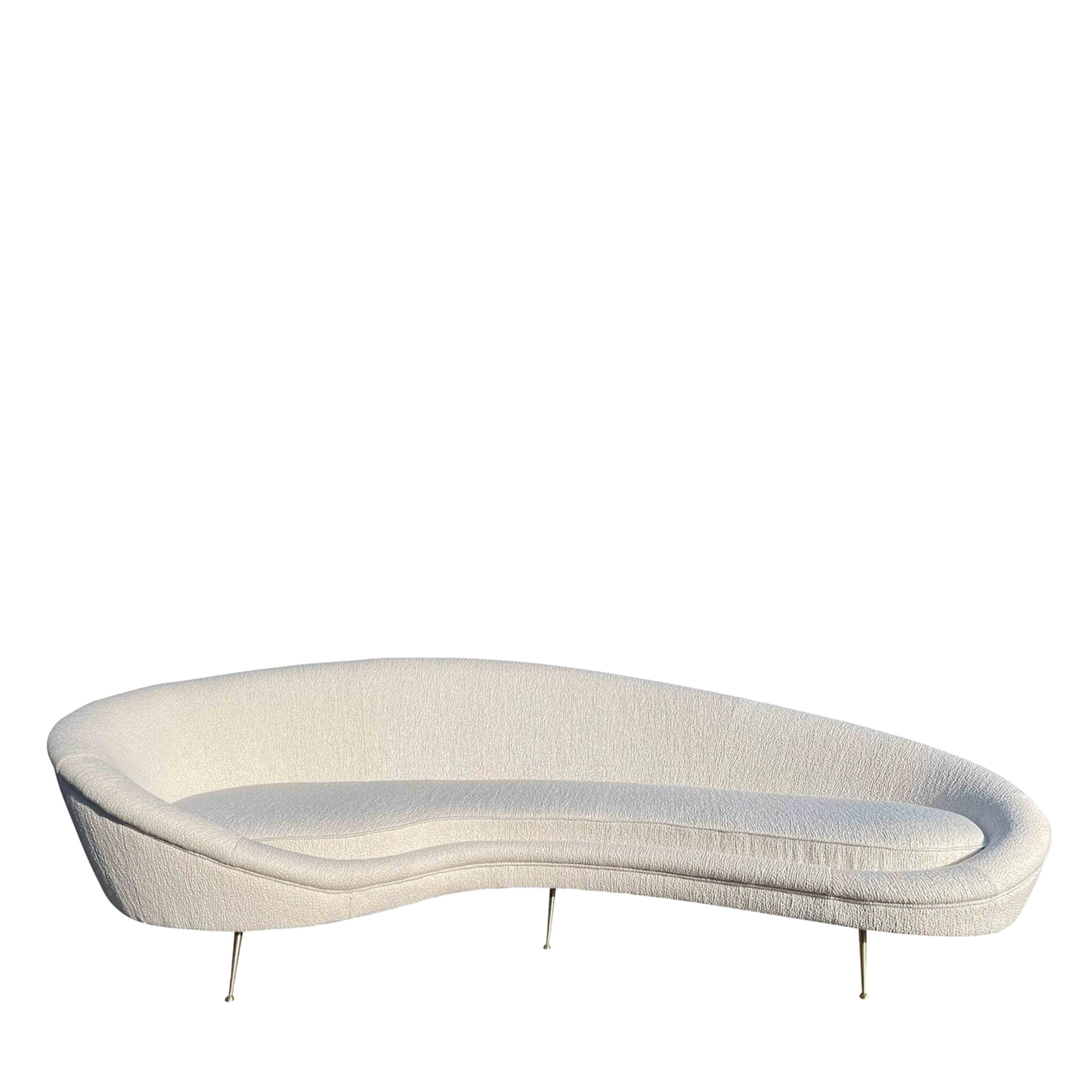 Ico White Curved Sofa - Main view