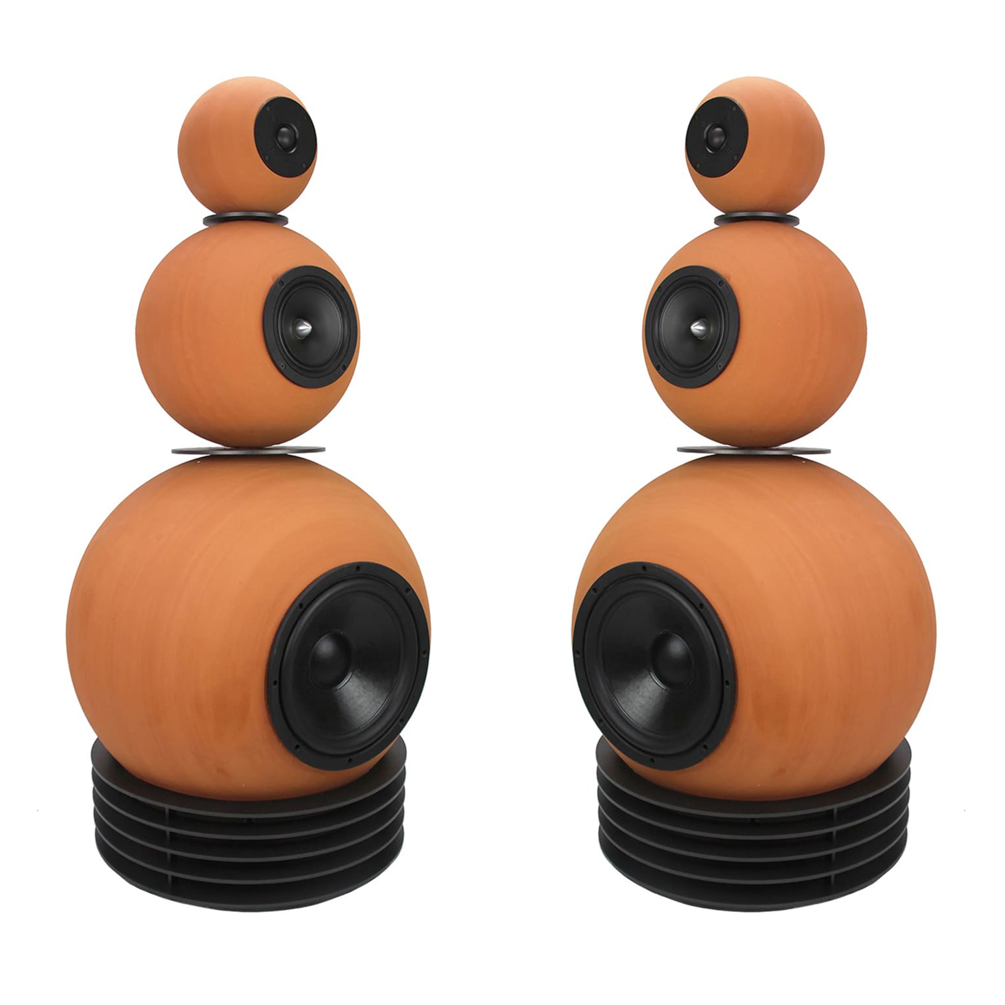 Set of 2 orange GEMINEA speakers - Main view