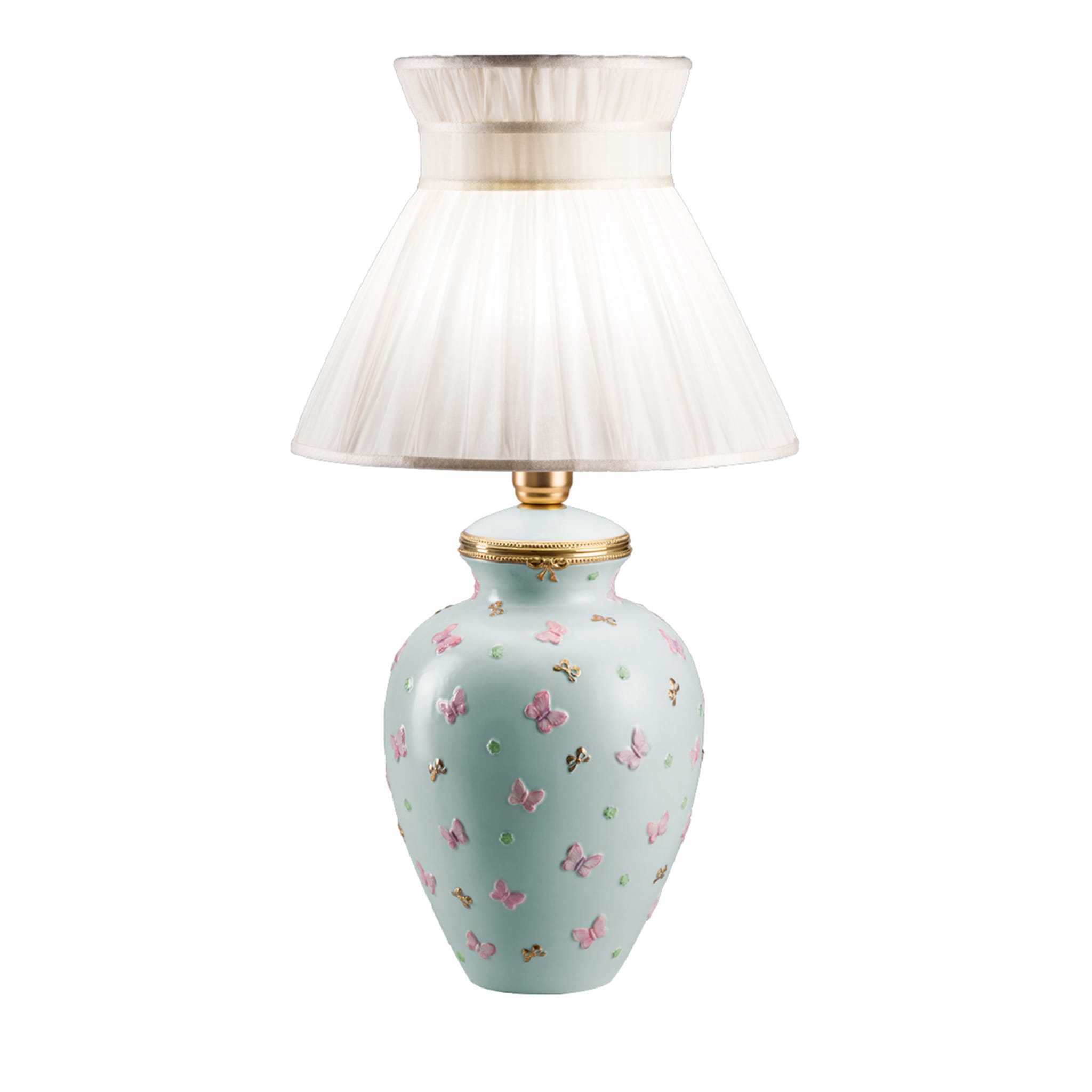 Butterfly Medium Classic-Style Light-Blue Table Lamp - Main view