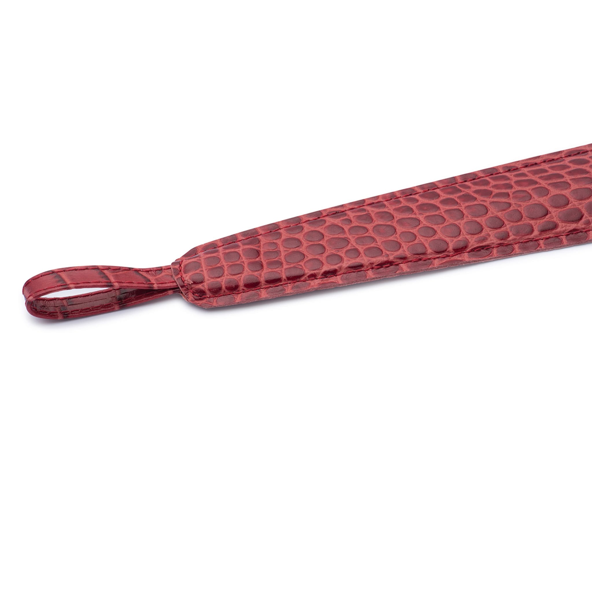 Red Mock-Croc Leather Shoe Horn - Alternative view 1