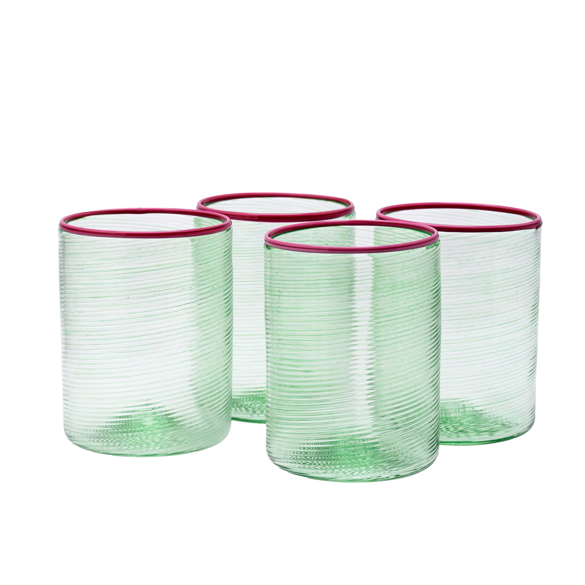SET of 6 Fizzy Green Murano Glasses - Alternative view 1