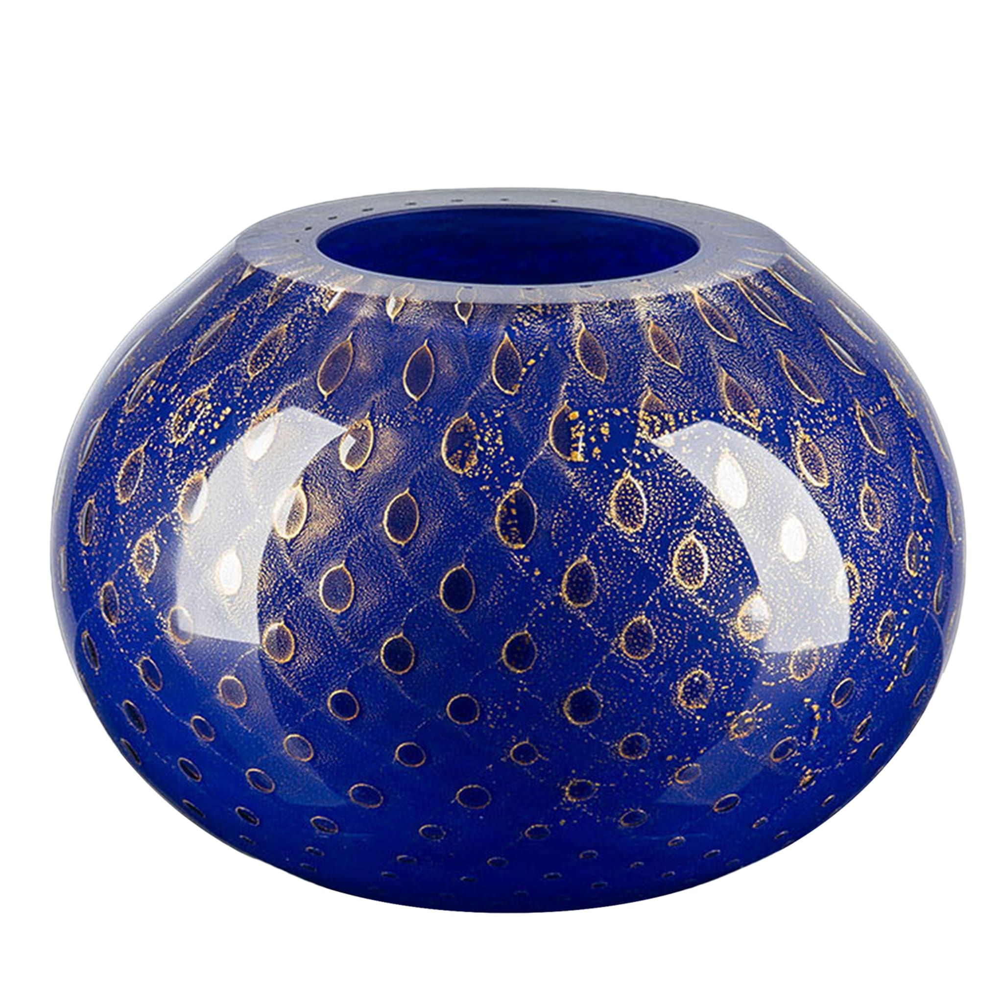 Mocenigo Sfera Gold & Blue Vase - Main view