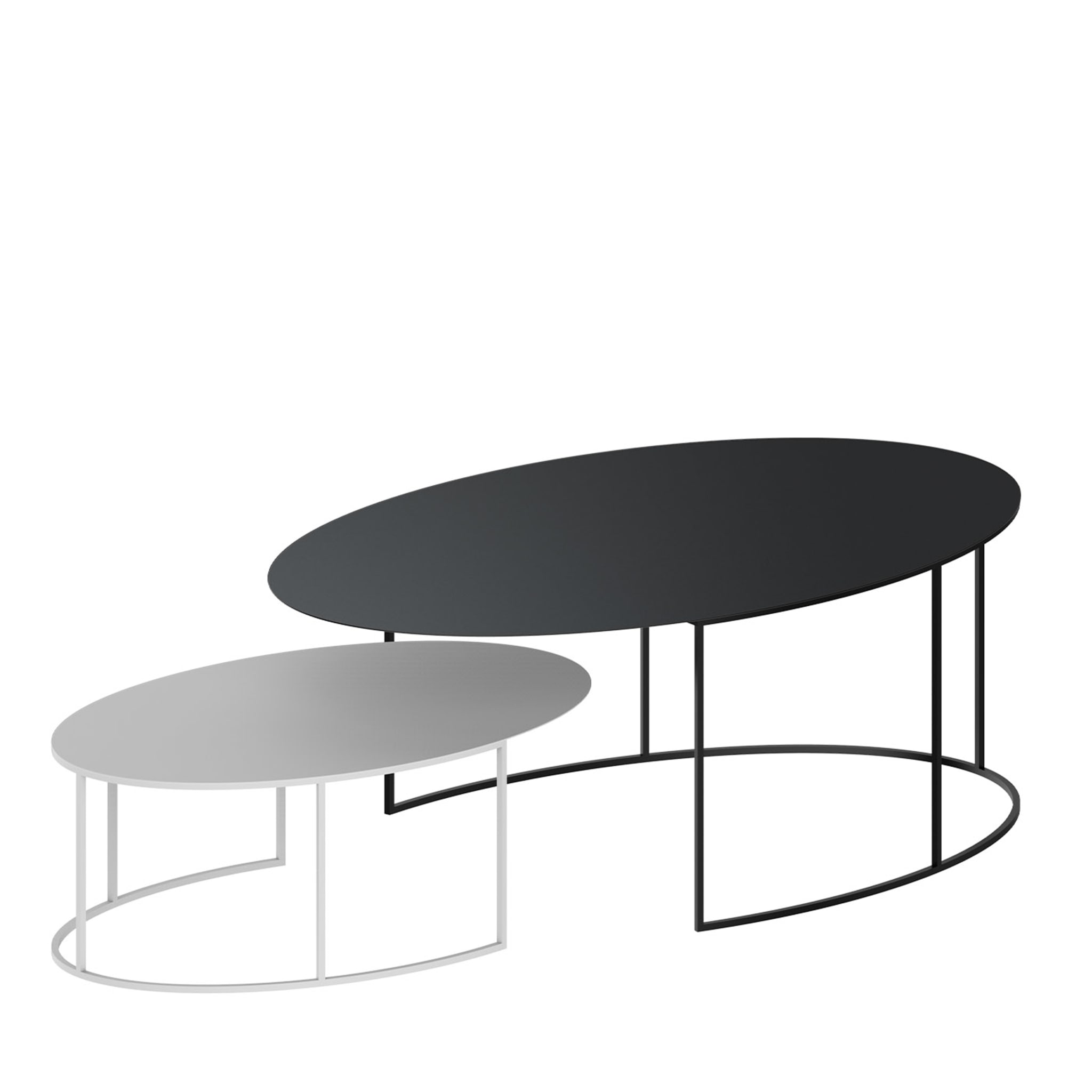 Slim Irony Set de 2 tables basses ovales par Maurizio Peregalli - Vue principale