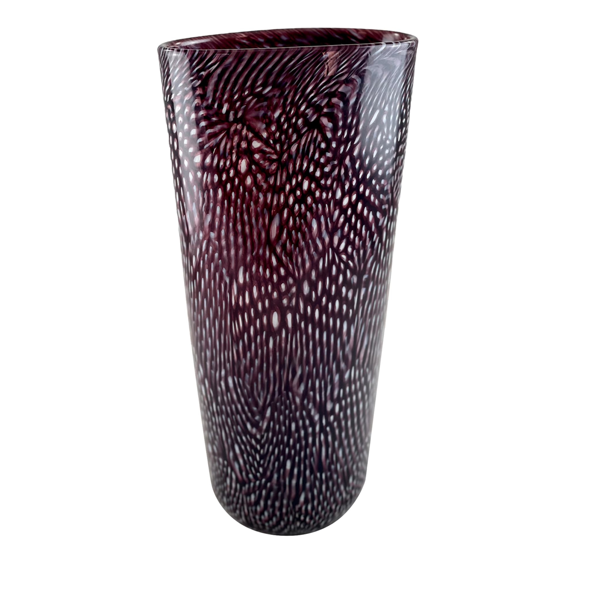 Black & White Filigree Murrine Tall Vase - Main view
