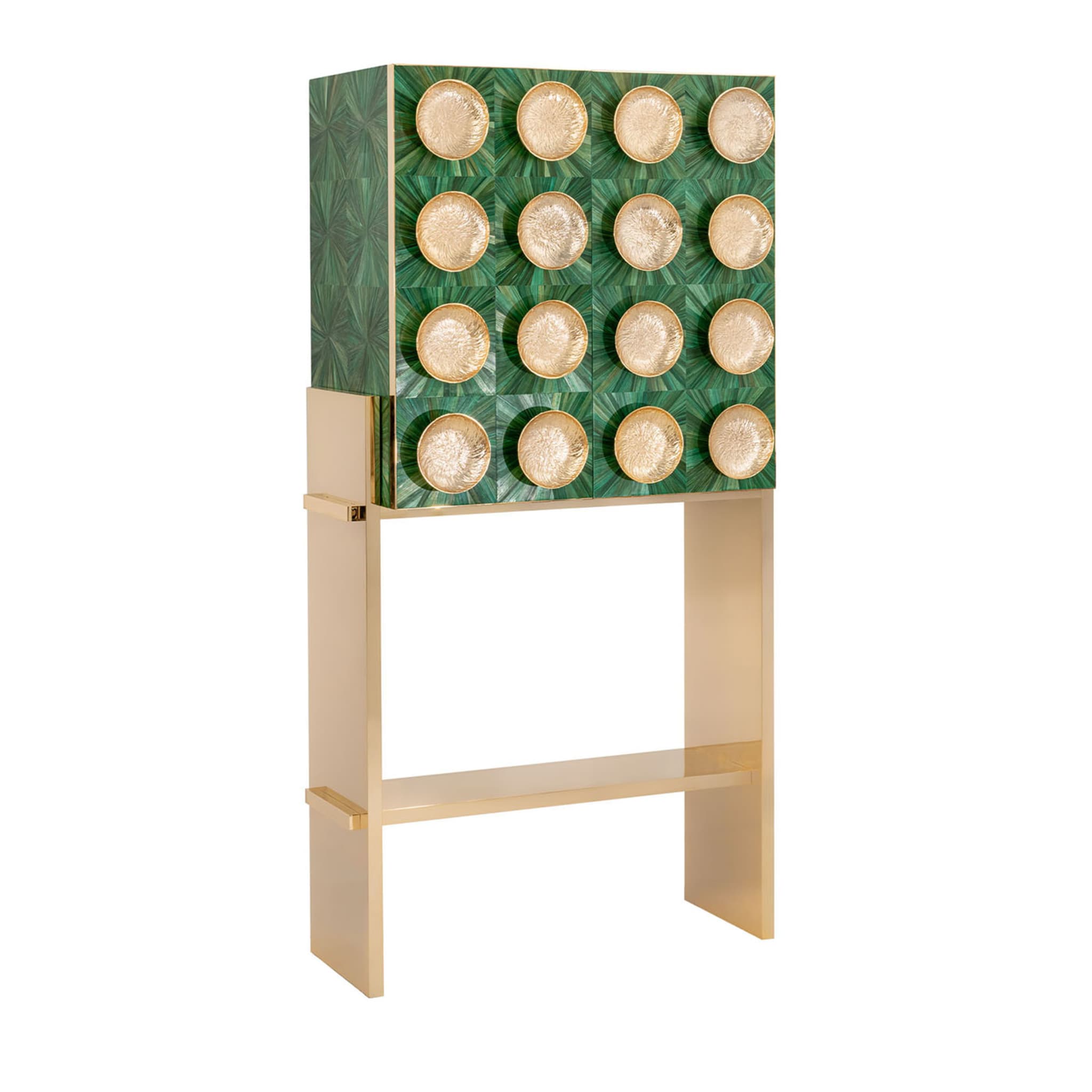 GREEN FRENCH STRAW BAR CABINET - Main view