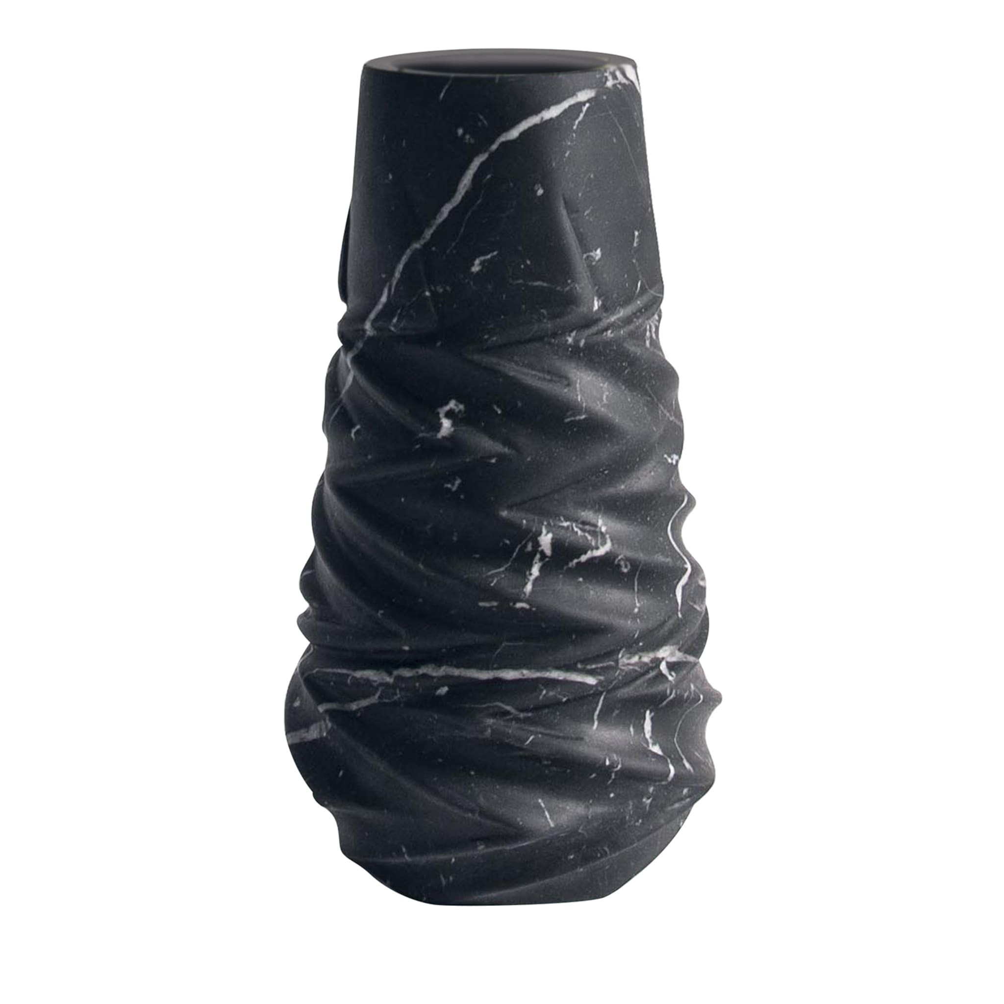 black marble Rock vase by Jacopo Simonetti - Main view