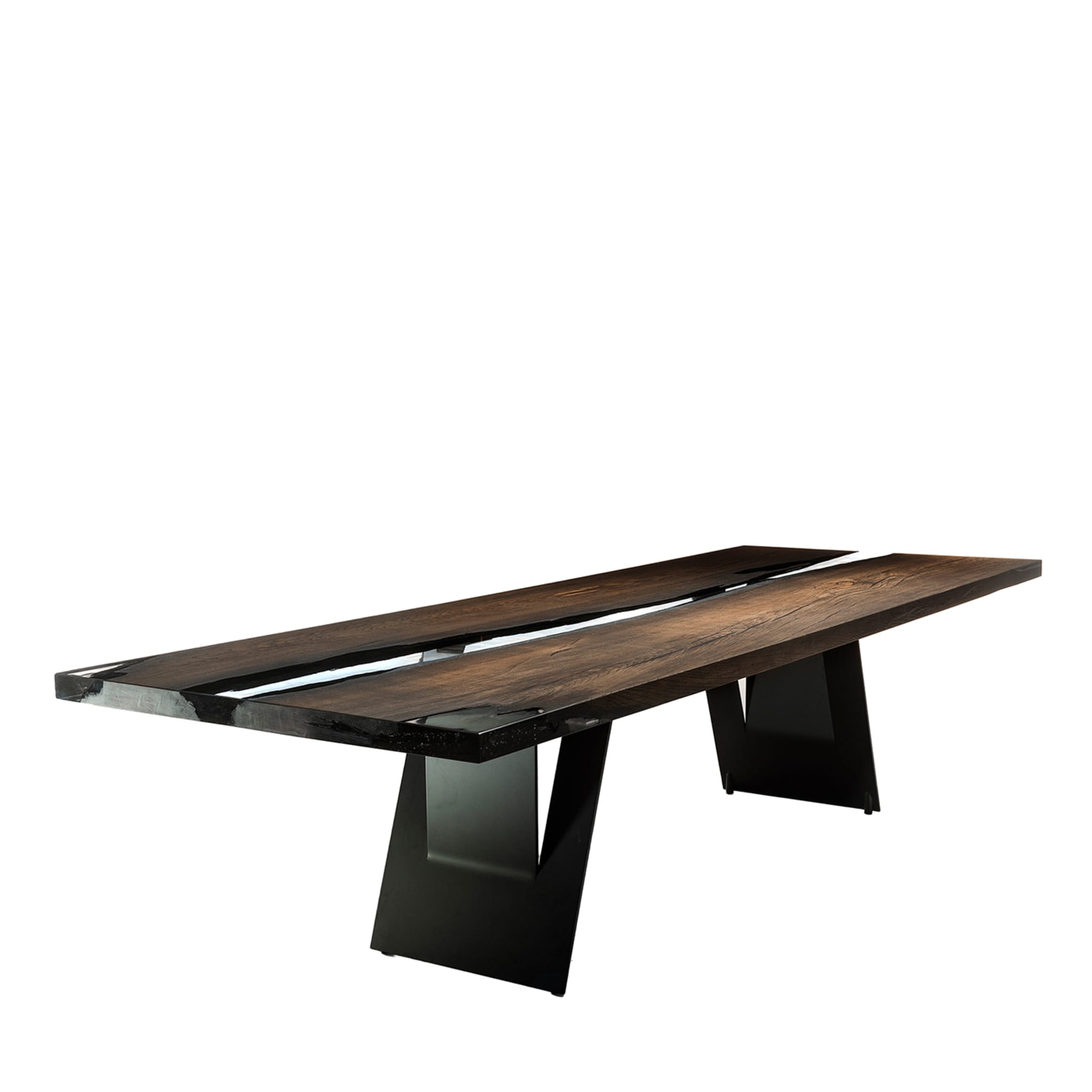 Parmenide Fossil Oak Dining Table - Main view