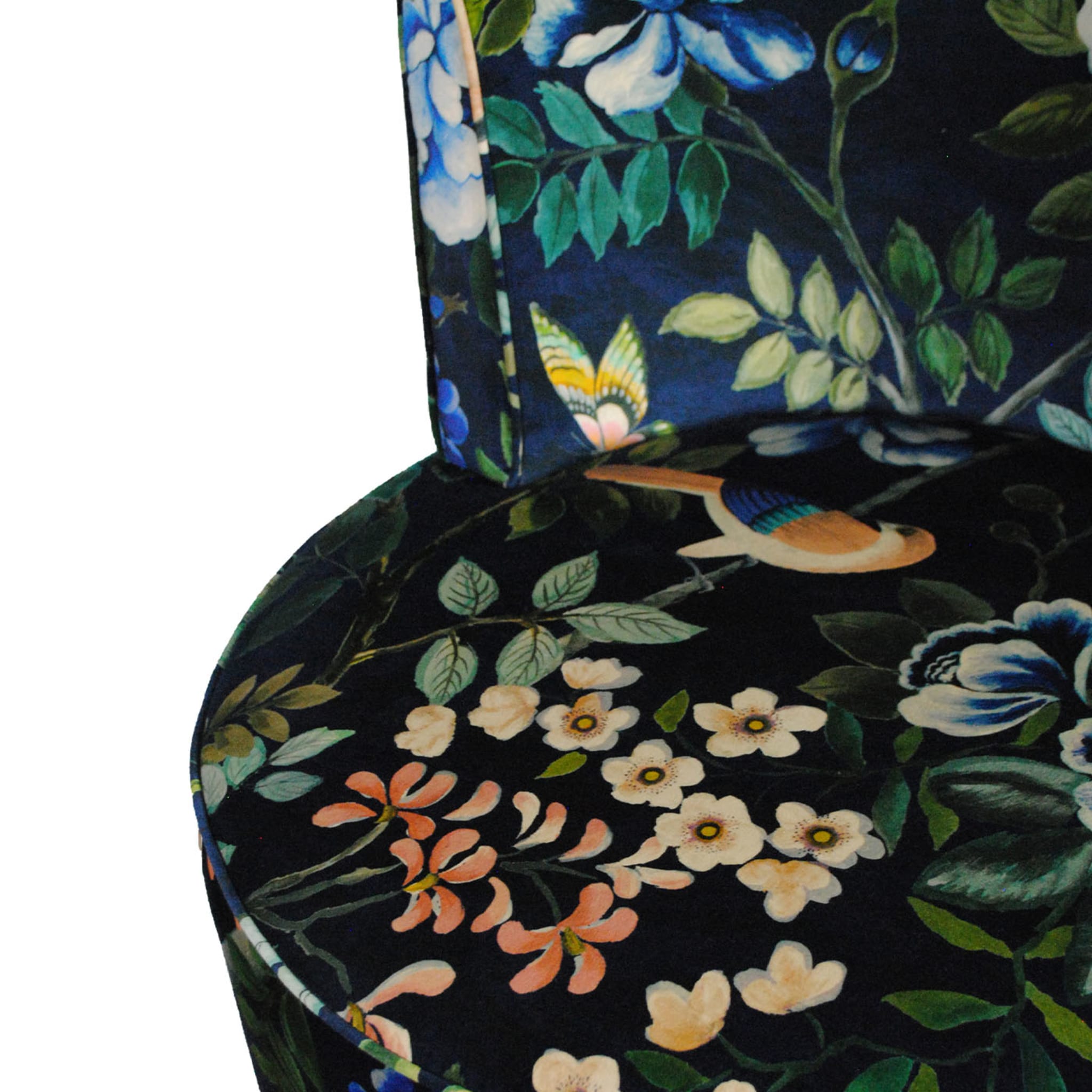 Round Flowers Floral Polychrome Chair - Alternative view 1