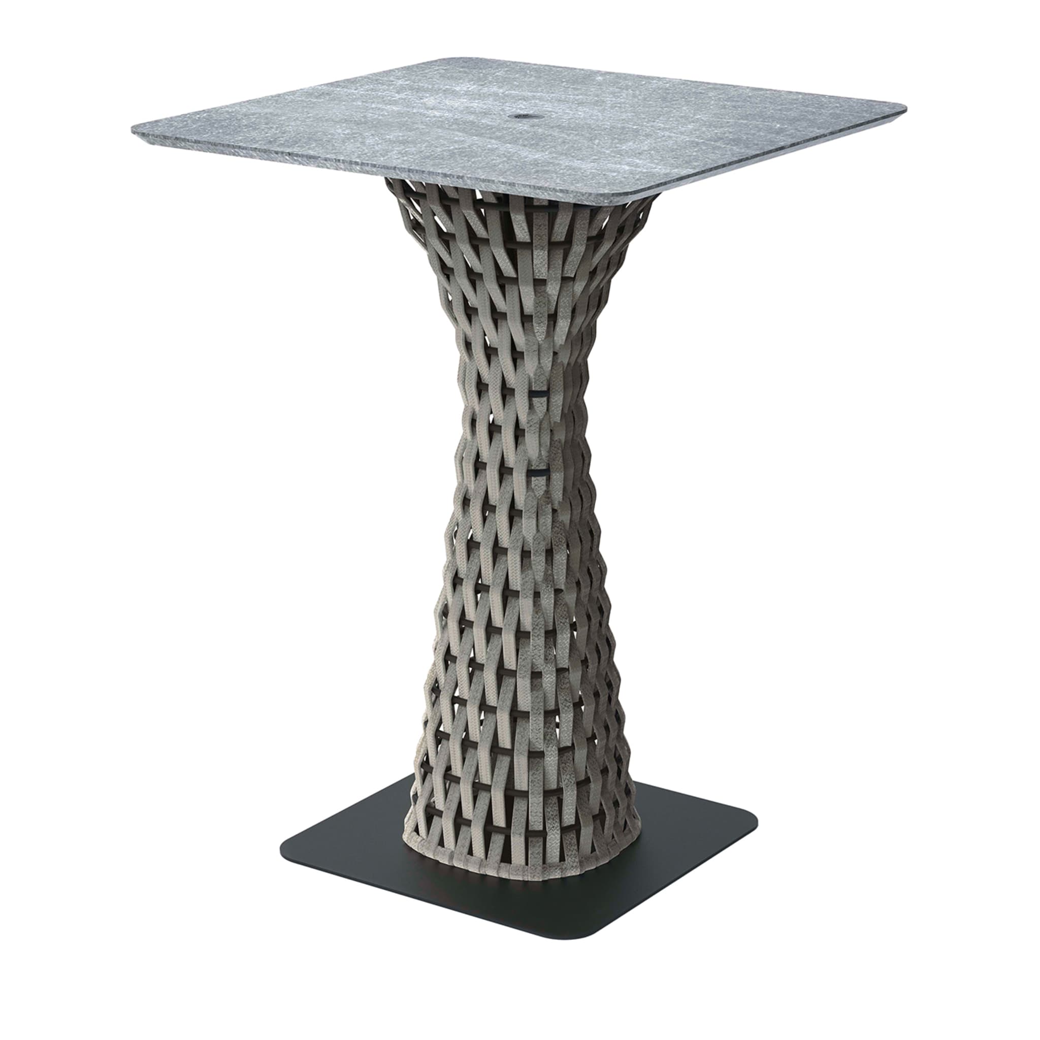 Stone Top Gray Outdoor Bar Table  - Main view