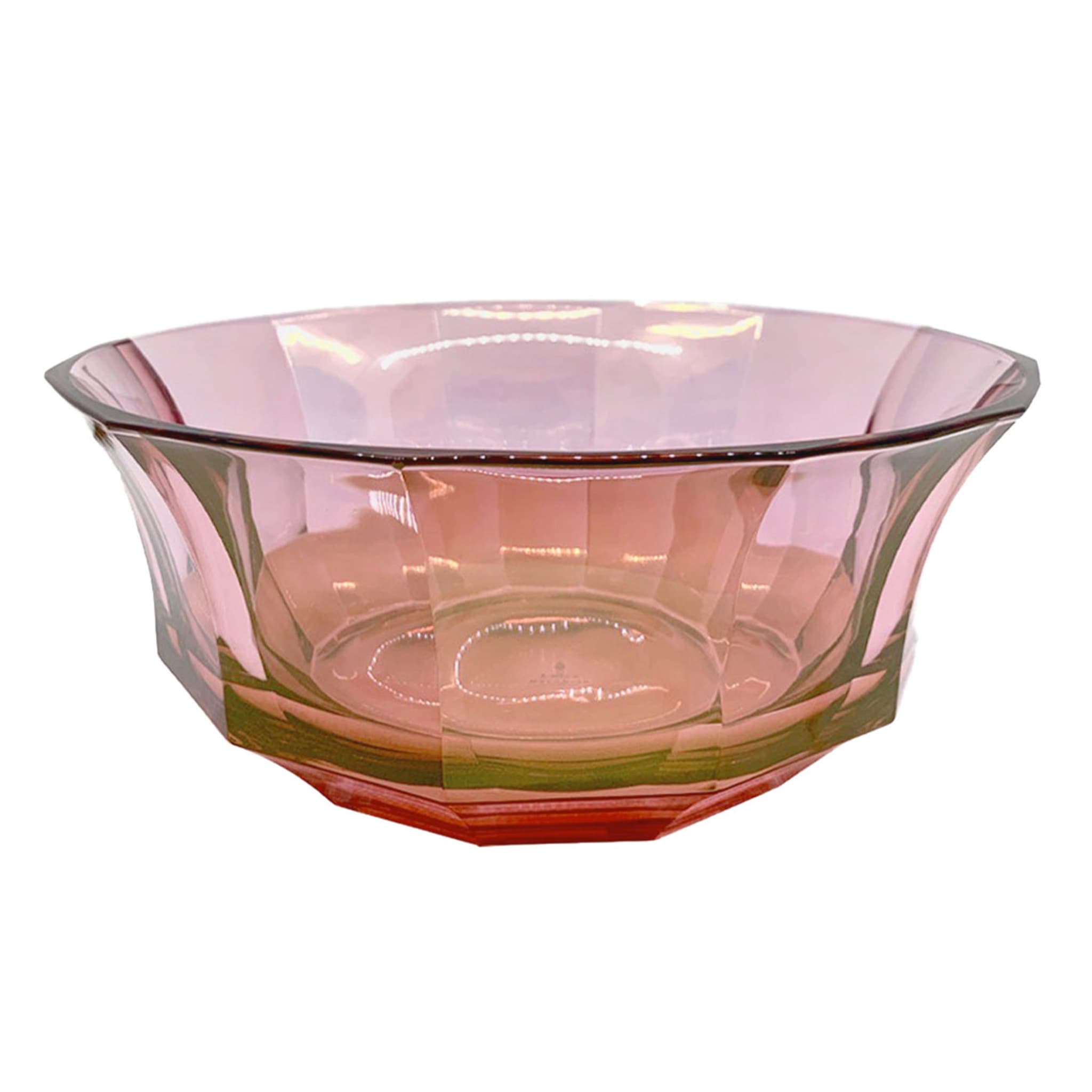 Insalatiera di cristallo sfaccettato rosa-viola - Vista alternativa 1