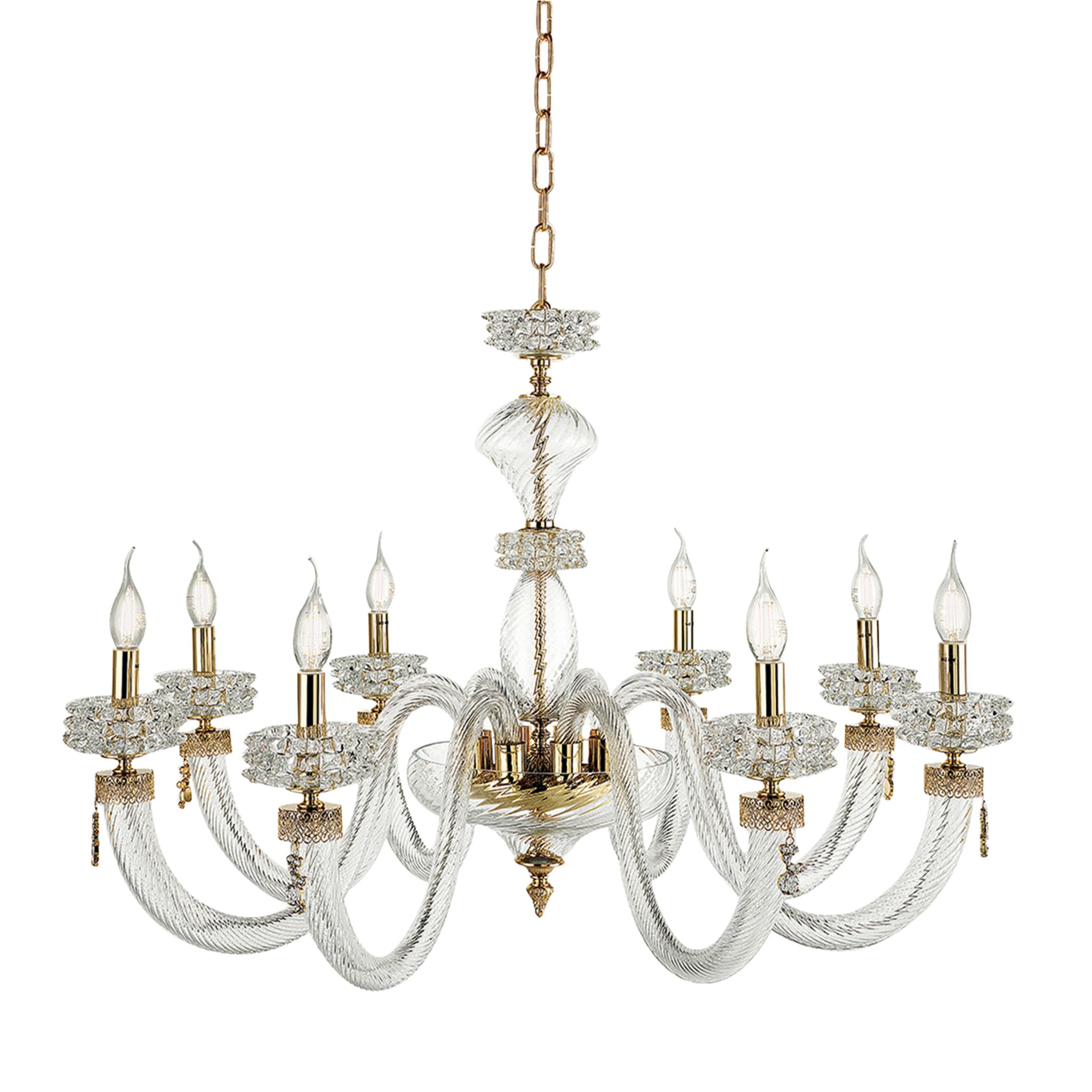 Anais 8-Light Clear Chandelier - Main view