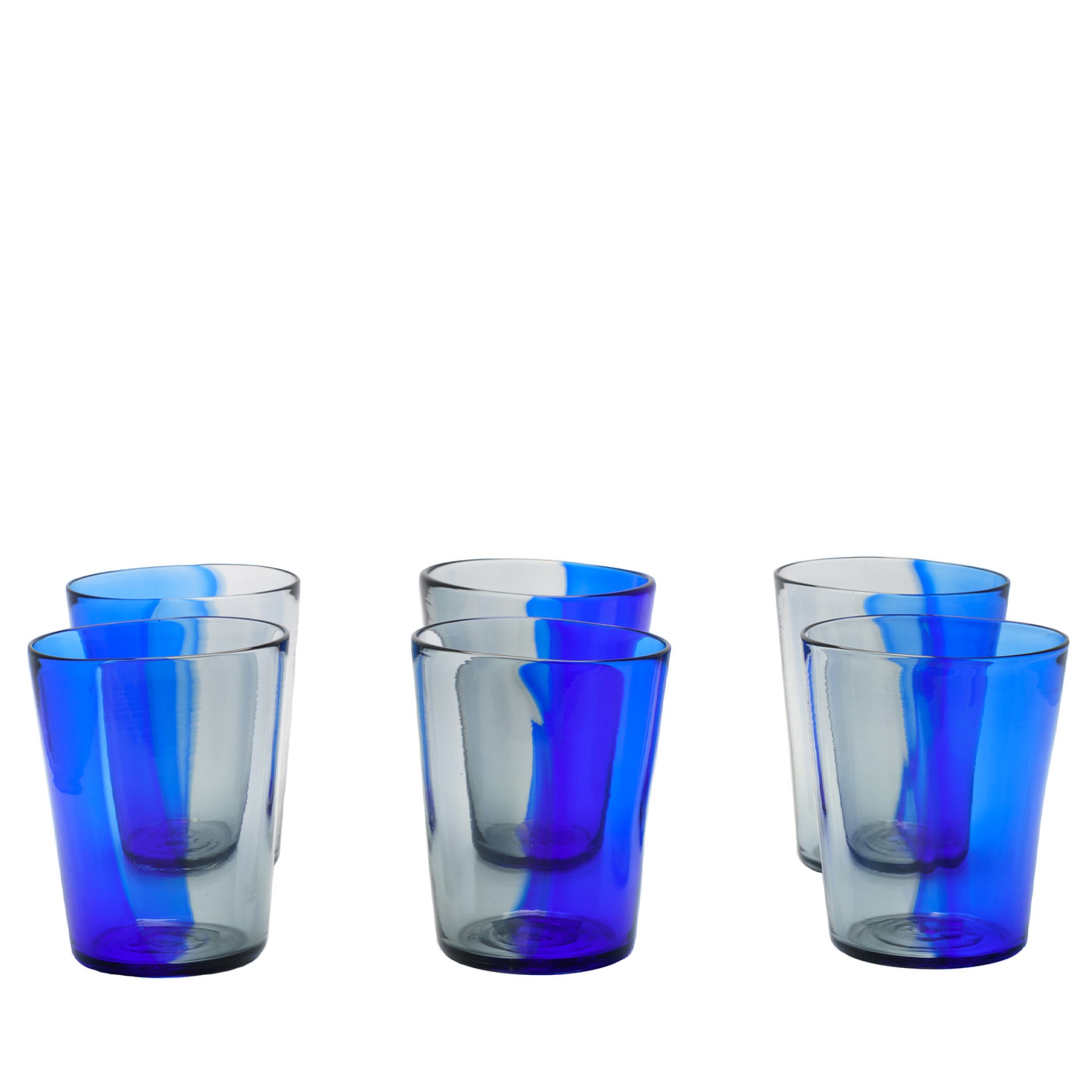 Set Of 6 Blue Rothko Glasses - Alternative view 1