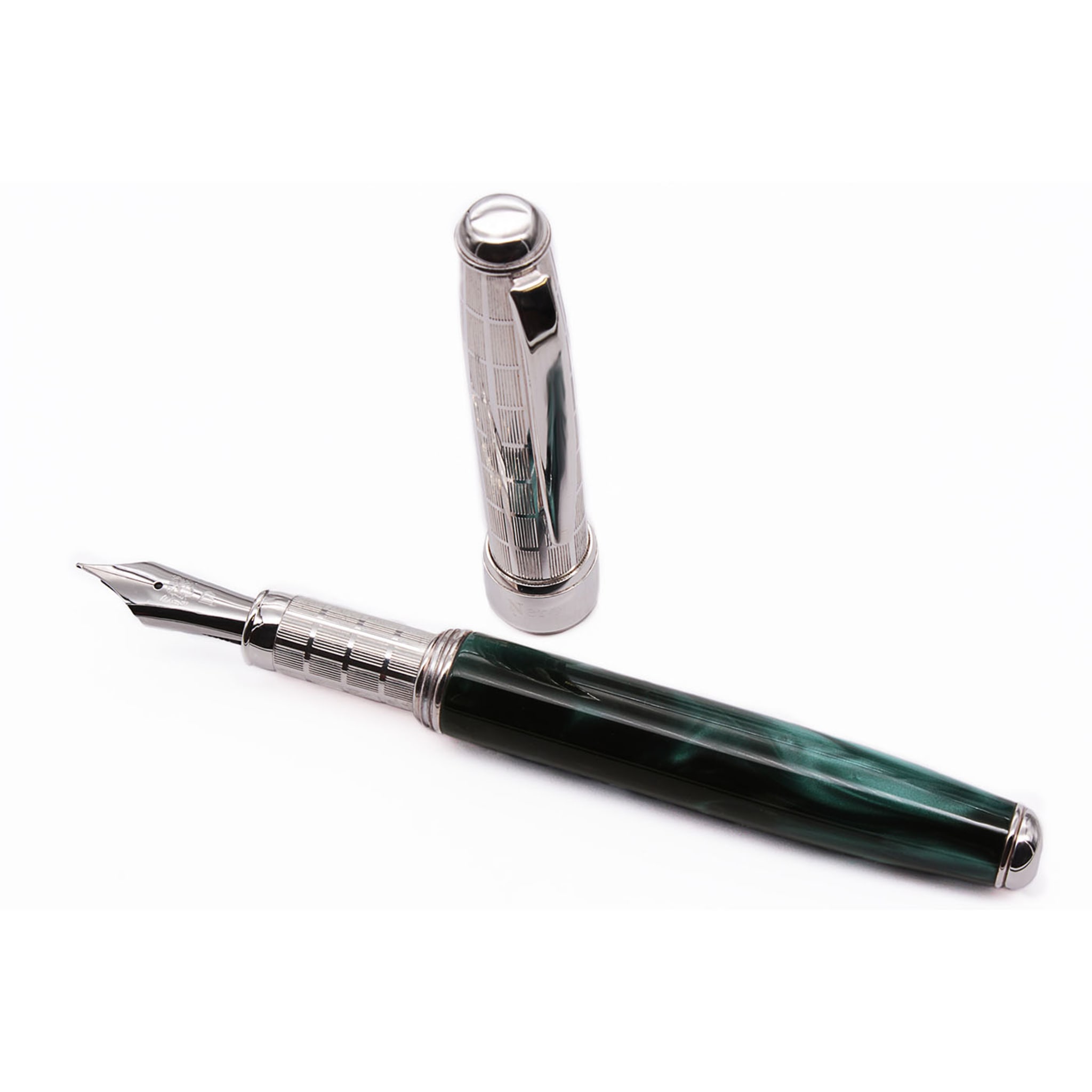 Green Silver Fountain Pen - Alternative view 1