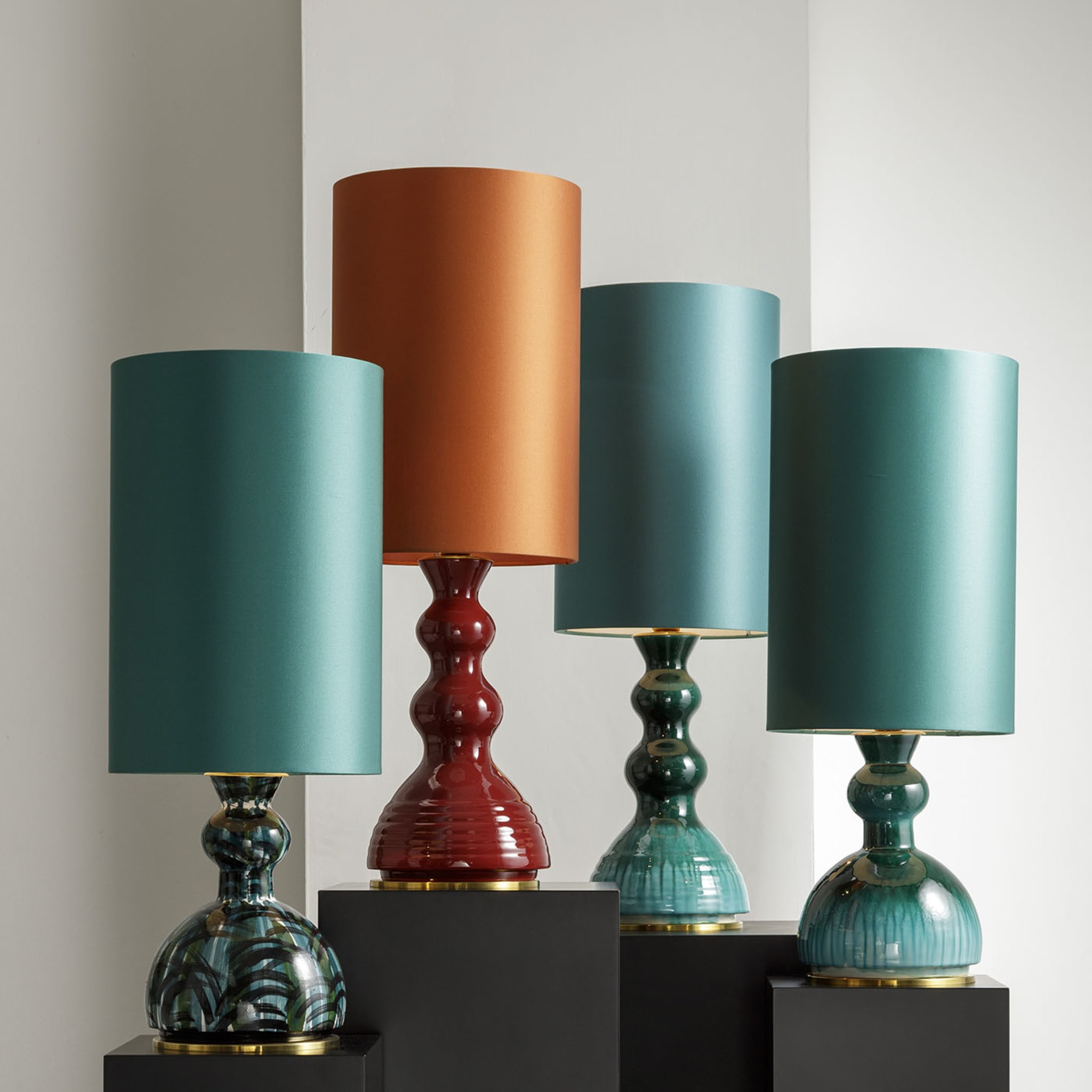 CL2123/D/V Allegra Green & Turquoise Table Lamp - Alternative view 2