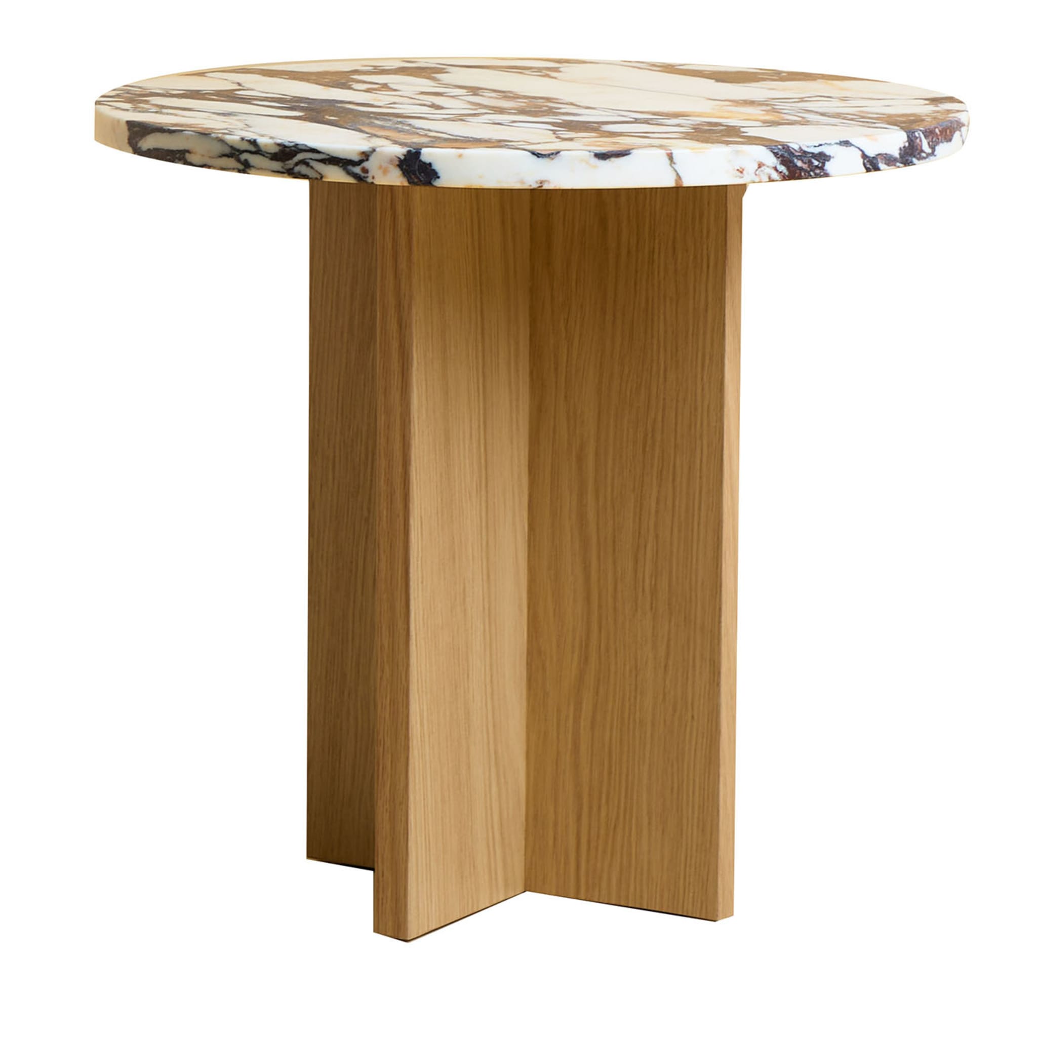 Table d'appoint Sherman en Calacatta et Durmast - Vue principale