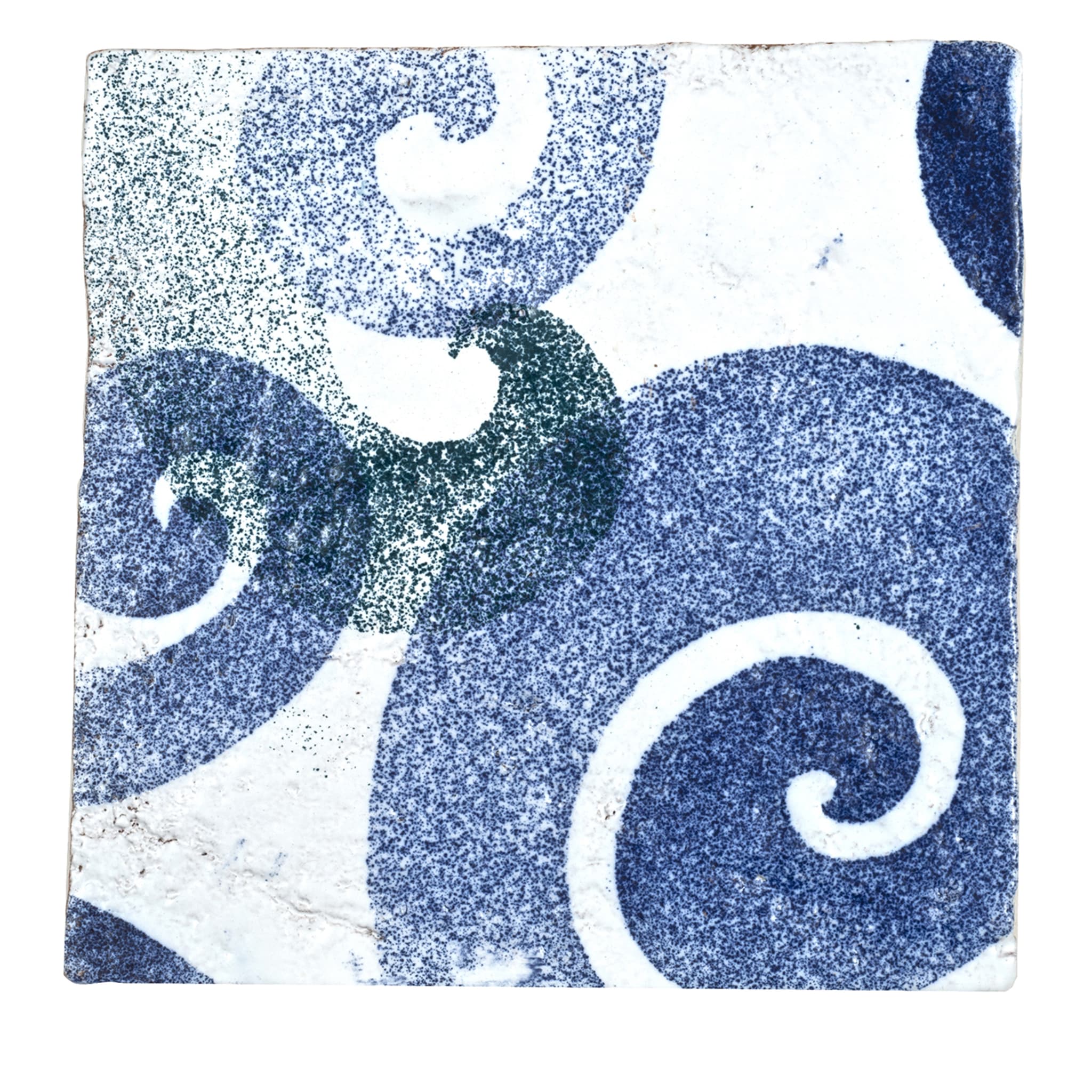 Barocco - Ensemble de 64 carreaux carrés bleus et verts - Vue principale