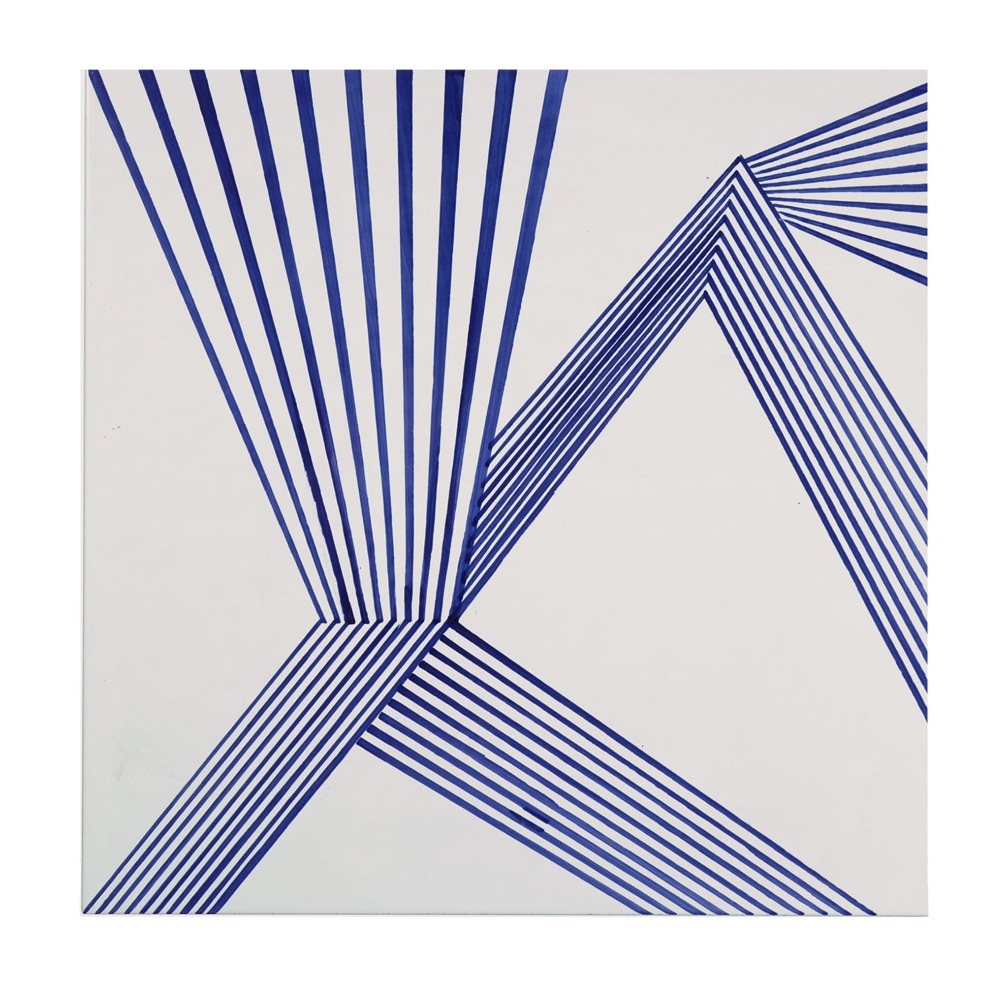 Geobard Intrecci Set of 4 Blue & White Tiles #1 - Main view