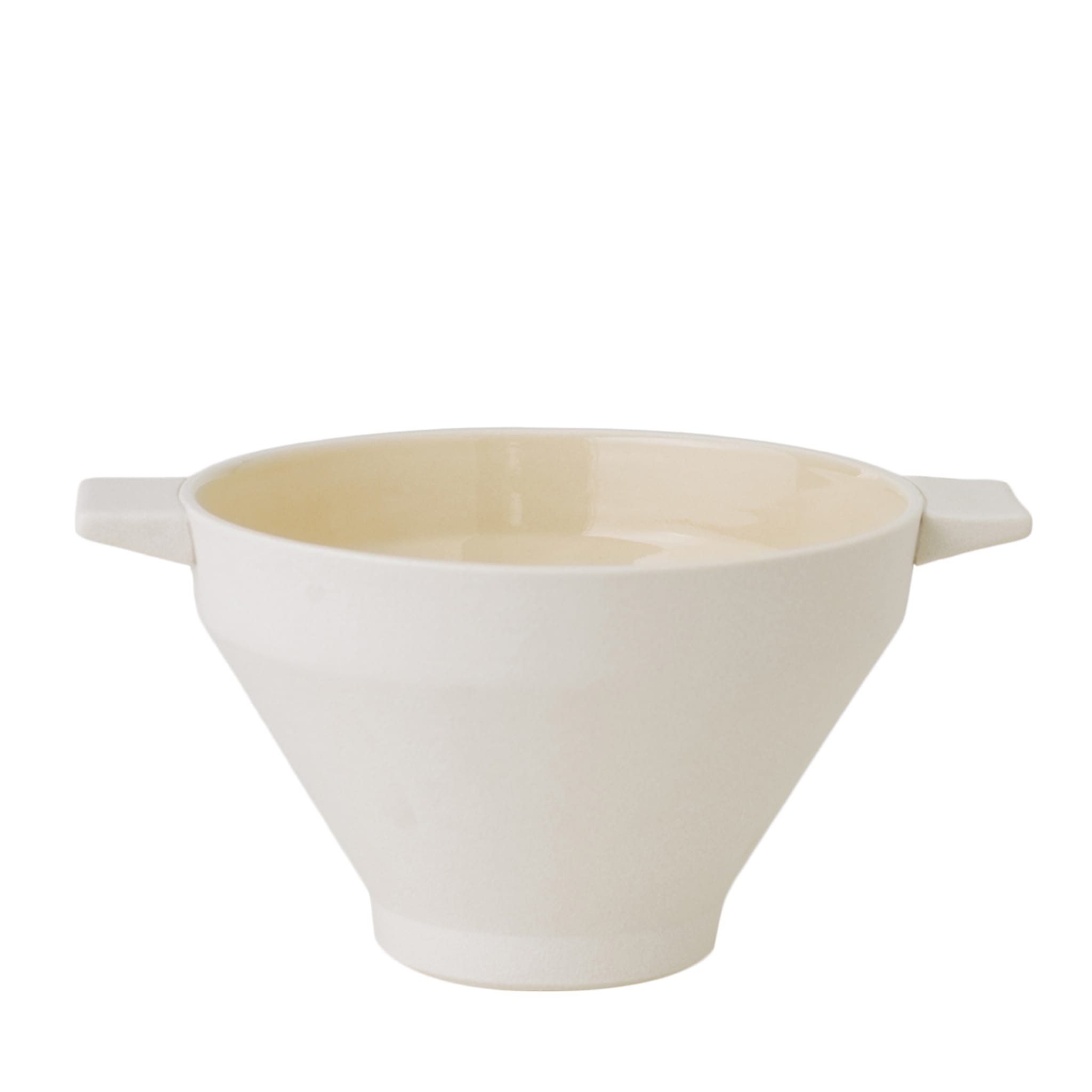 Bol à soupe en céramique blanc mat  - Vue principale