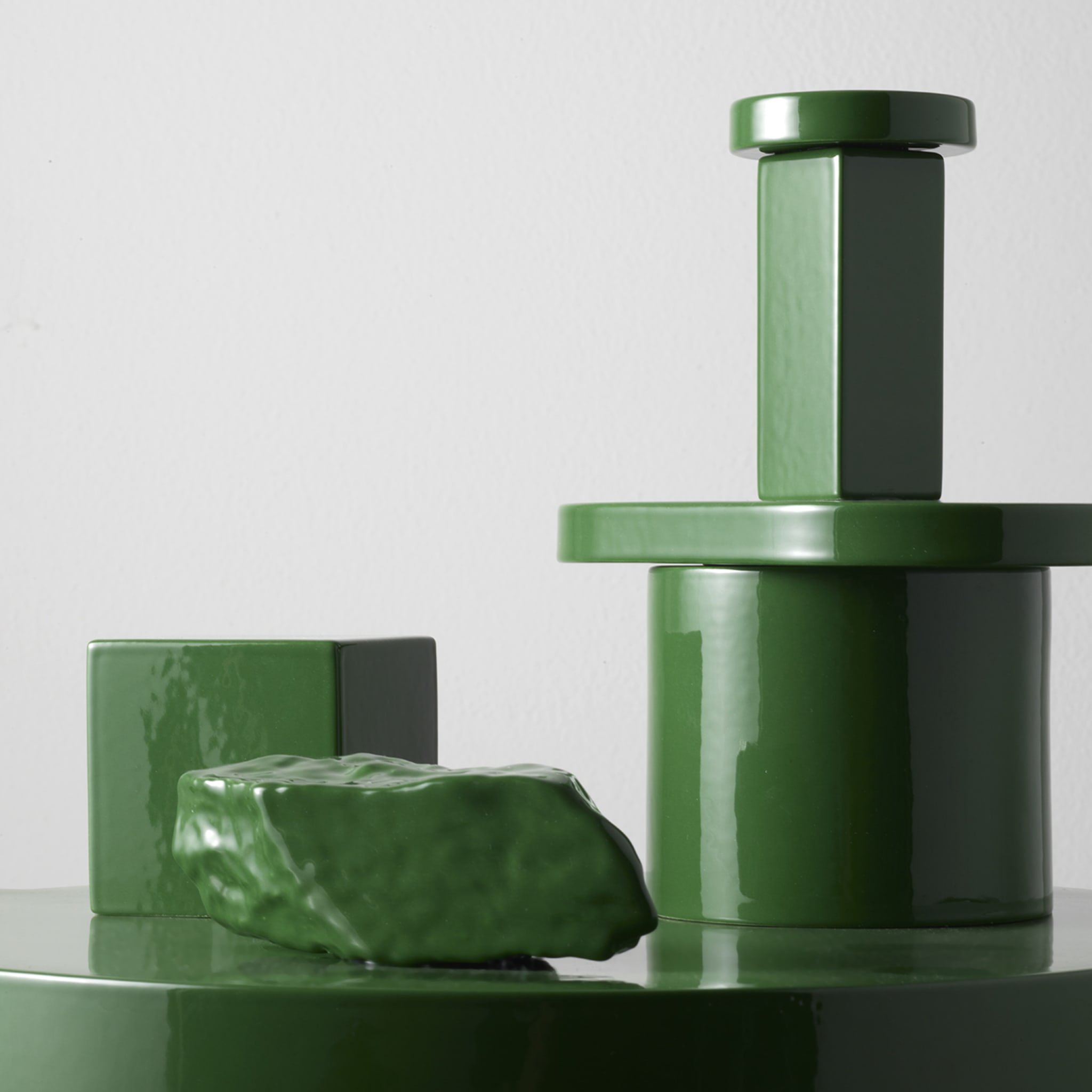 Paesaggi Round Green Sculpture by Nathalie Du Pasquier - Alternative view 2