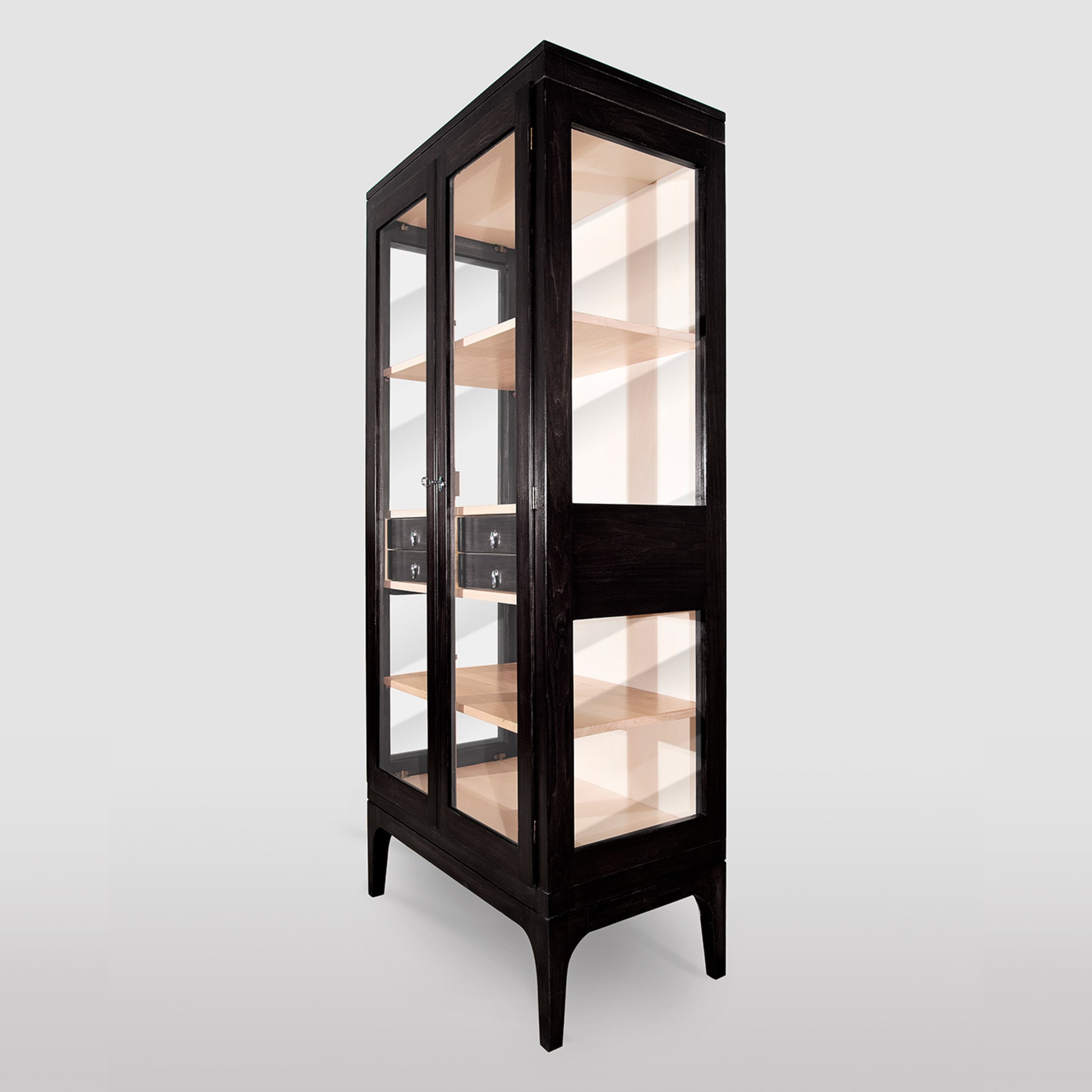 Elsa 2-Door Black Display Cabinet by Eugenio Gambella - Alternative view 4