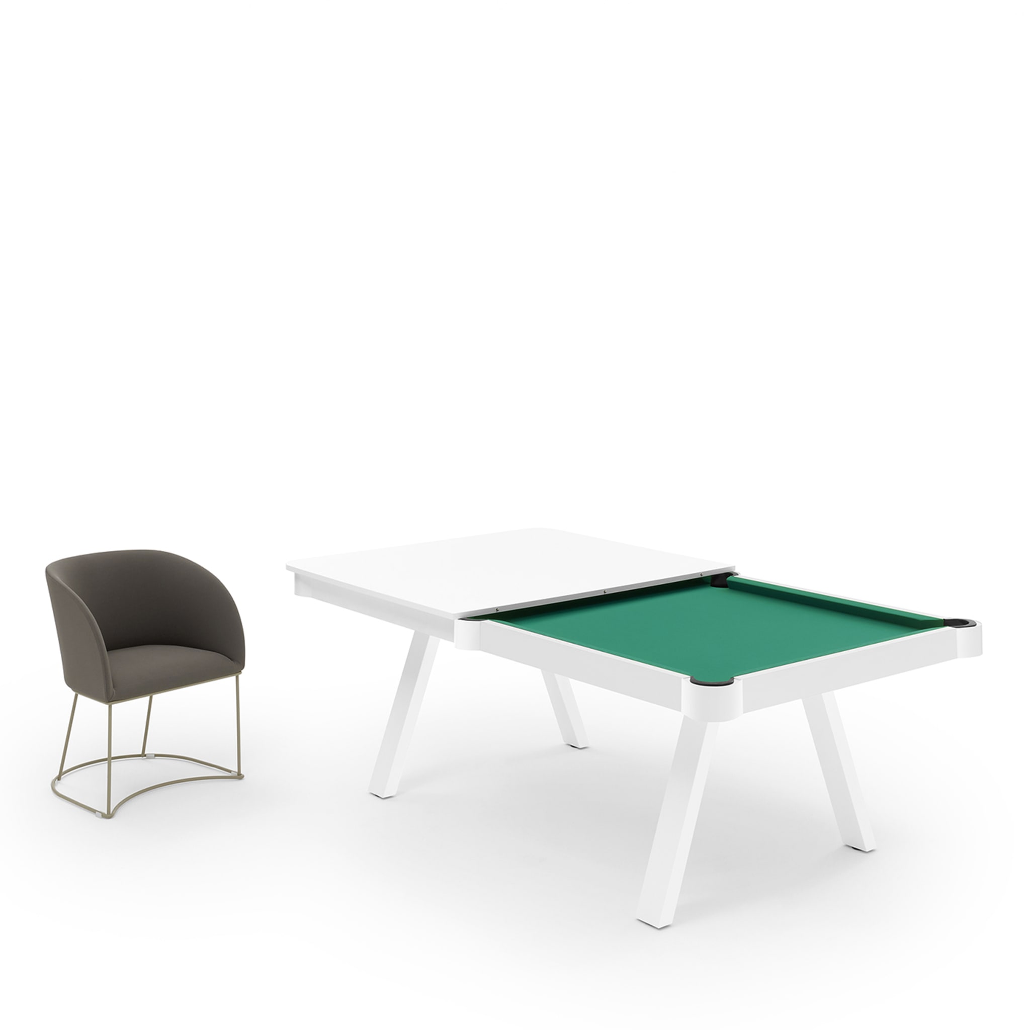 Carambola Etoile 7' White Pool Table by Basaglia + Rota Nodari - Alternative view 5