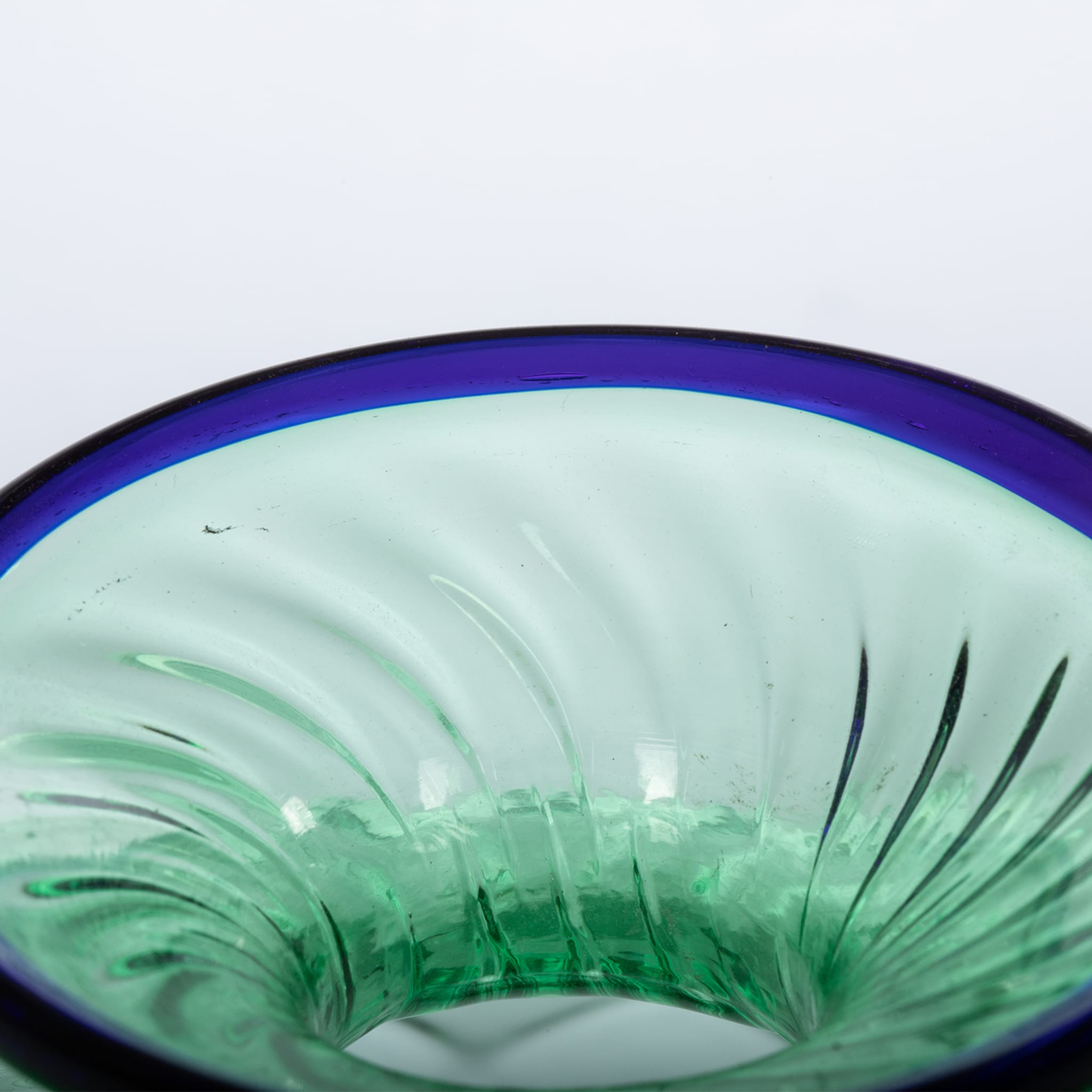 Balloton Green Vase with Blue Rim - Alternative view 1