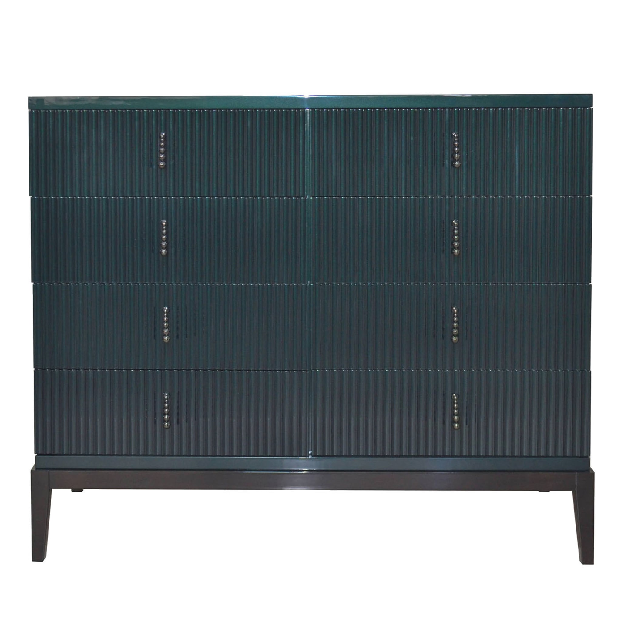 Italian Dresser In Glossy Green Smarald Lacquered Wood - Main view