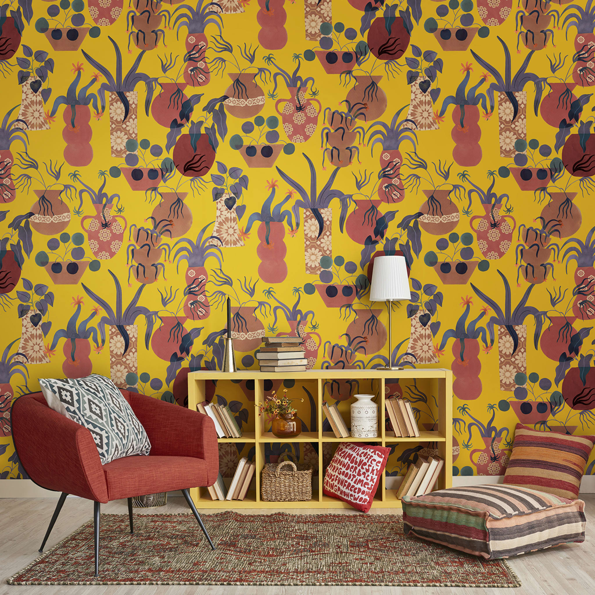 Flora Goldenrod Anfore Wallpaper  - Alternative view 1