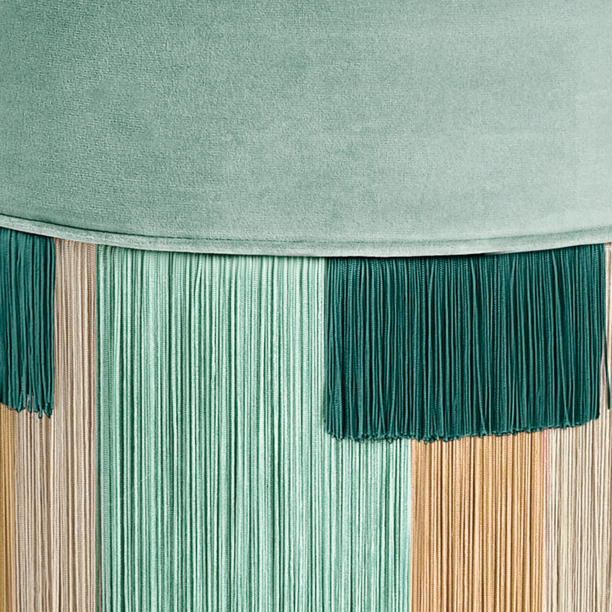 Mint Couture Geometric Stripe Pouf - Alternative view 1