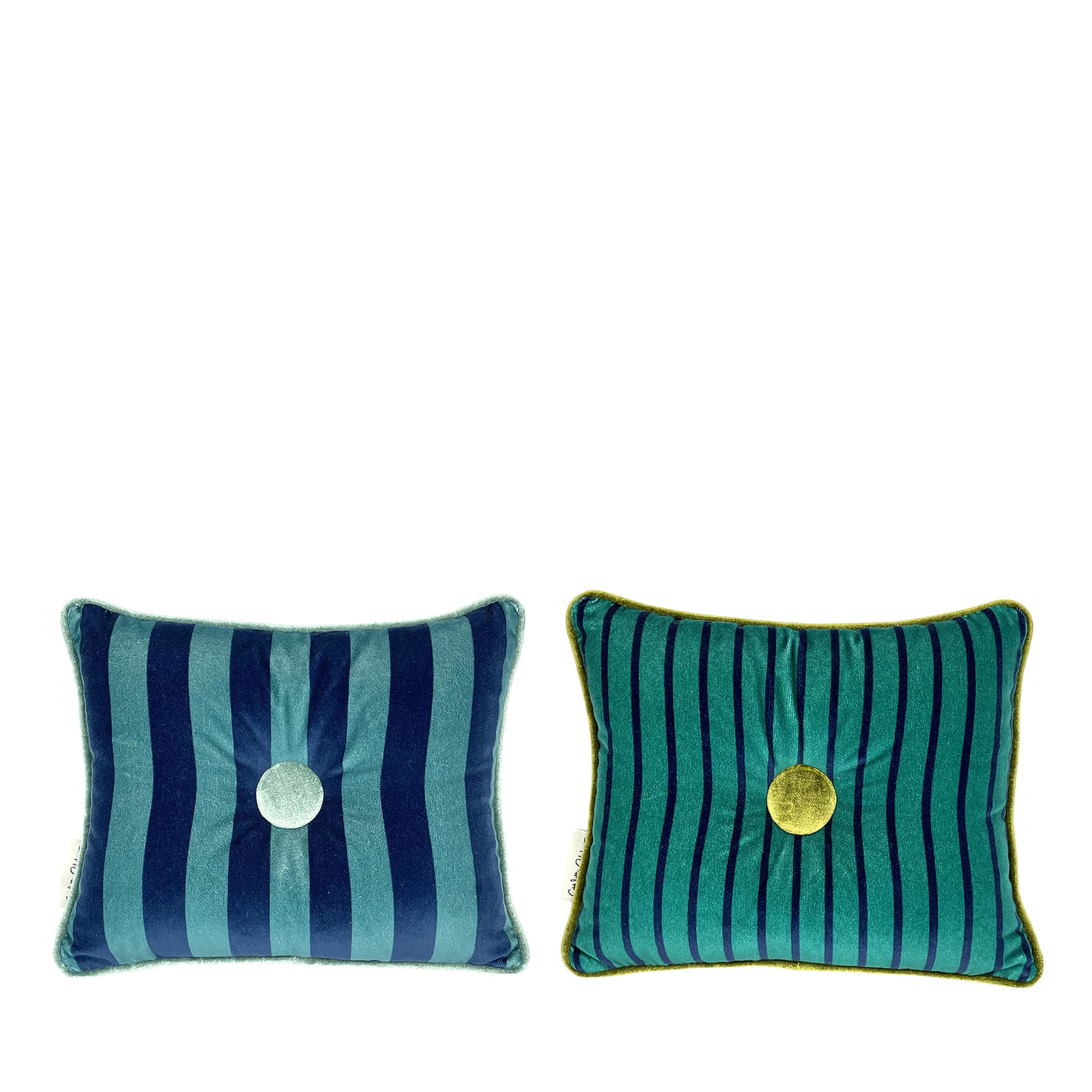 Cuscini Sweet Pillow Blu Baltico e Verde Pavone - Vista principale