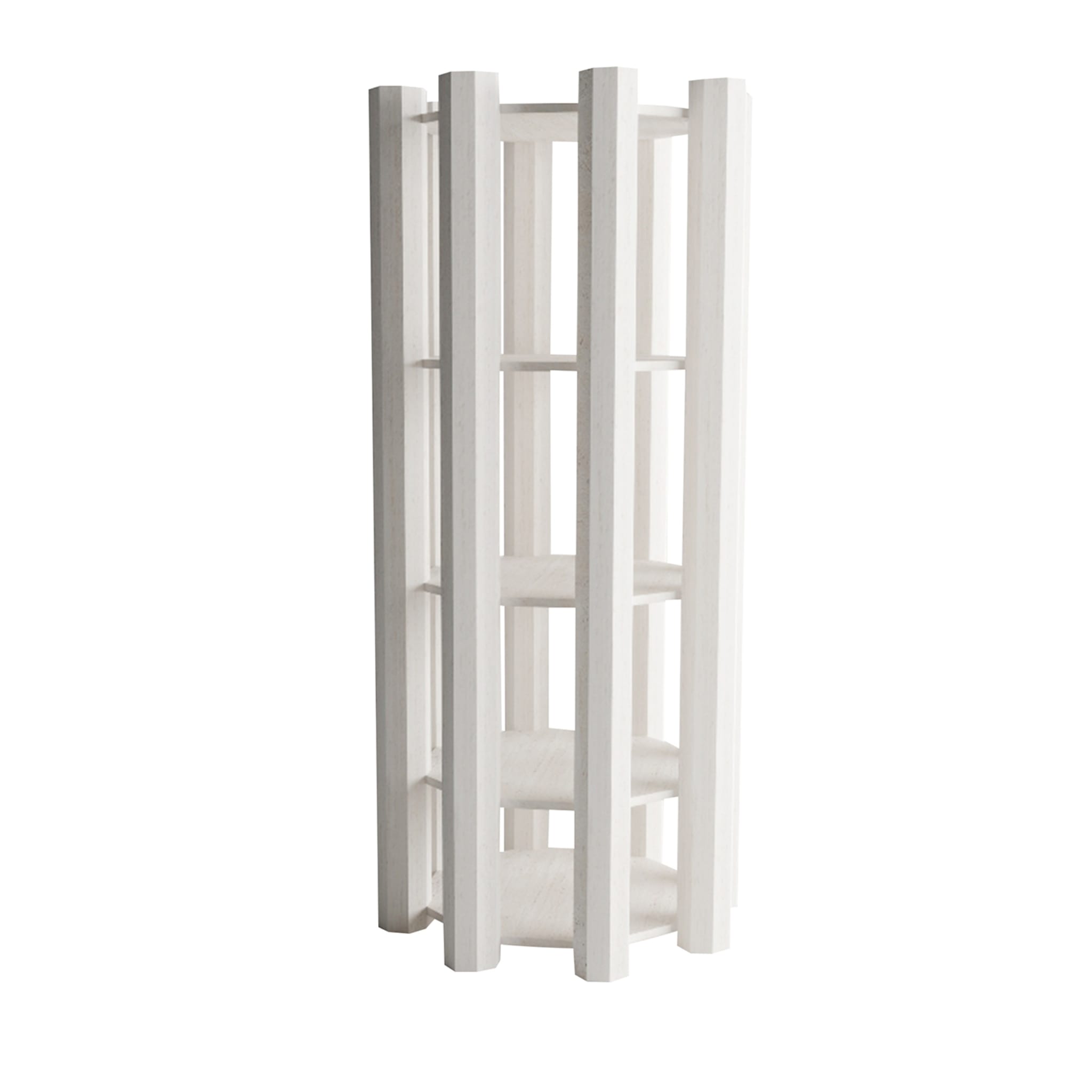 Federico Bookcase in White Marble By Sissy Daniele - Main view