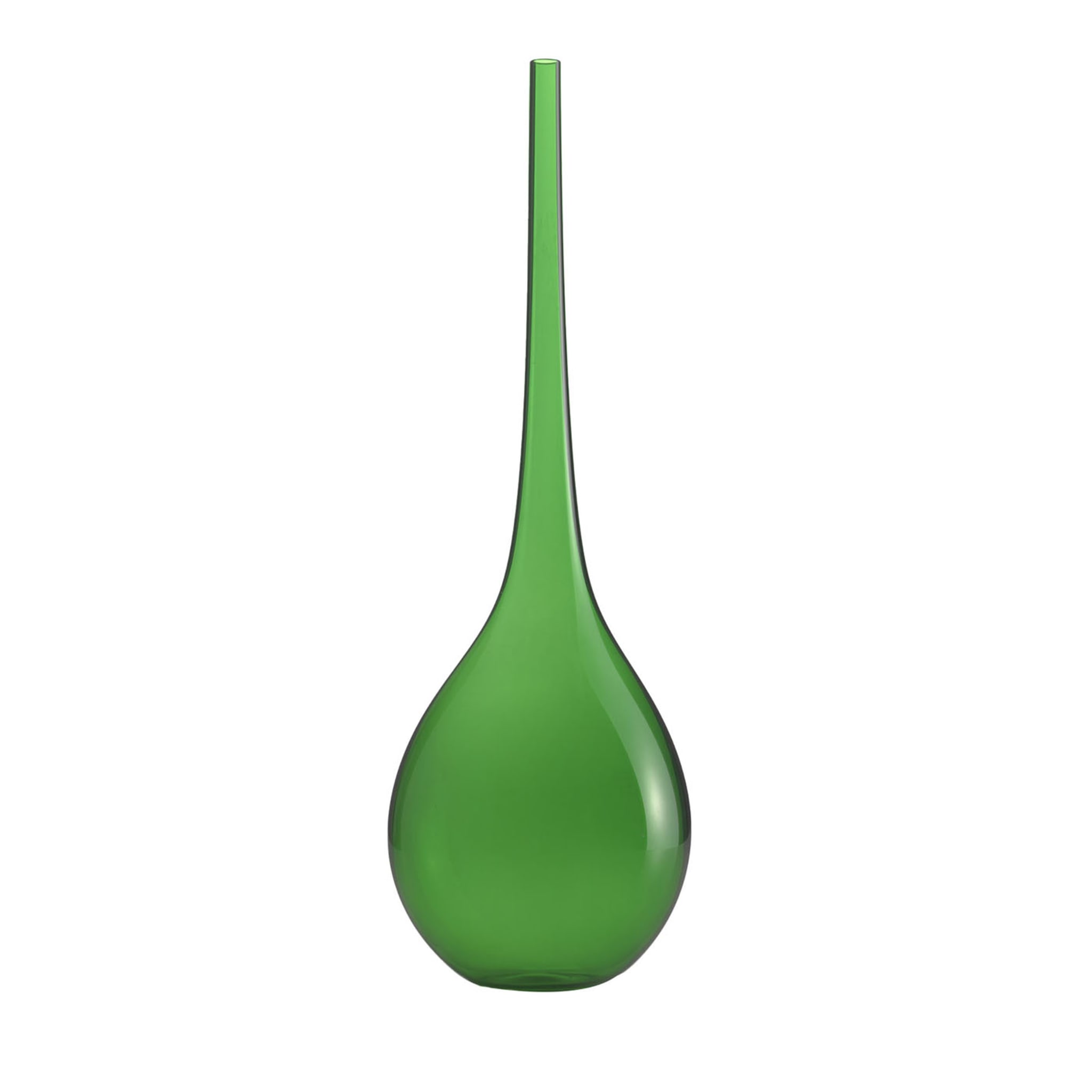 Bolle Pine-Green Drop-Shaped Decorative Vase - Main view