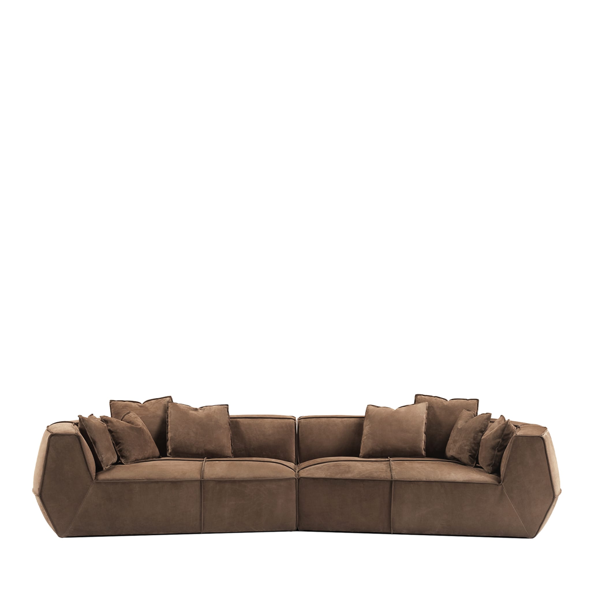 Infinito Medium Brown Sofa by Lorenza Bozzoli - Main view