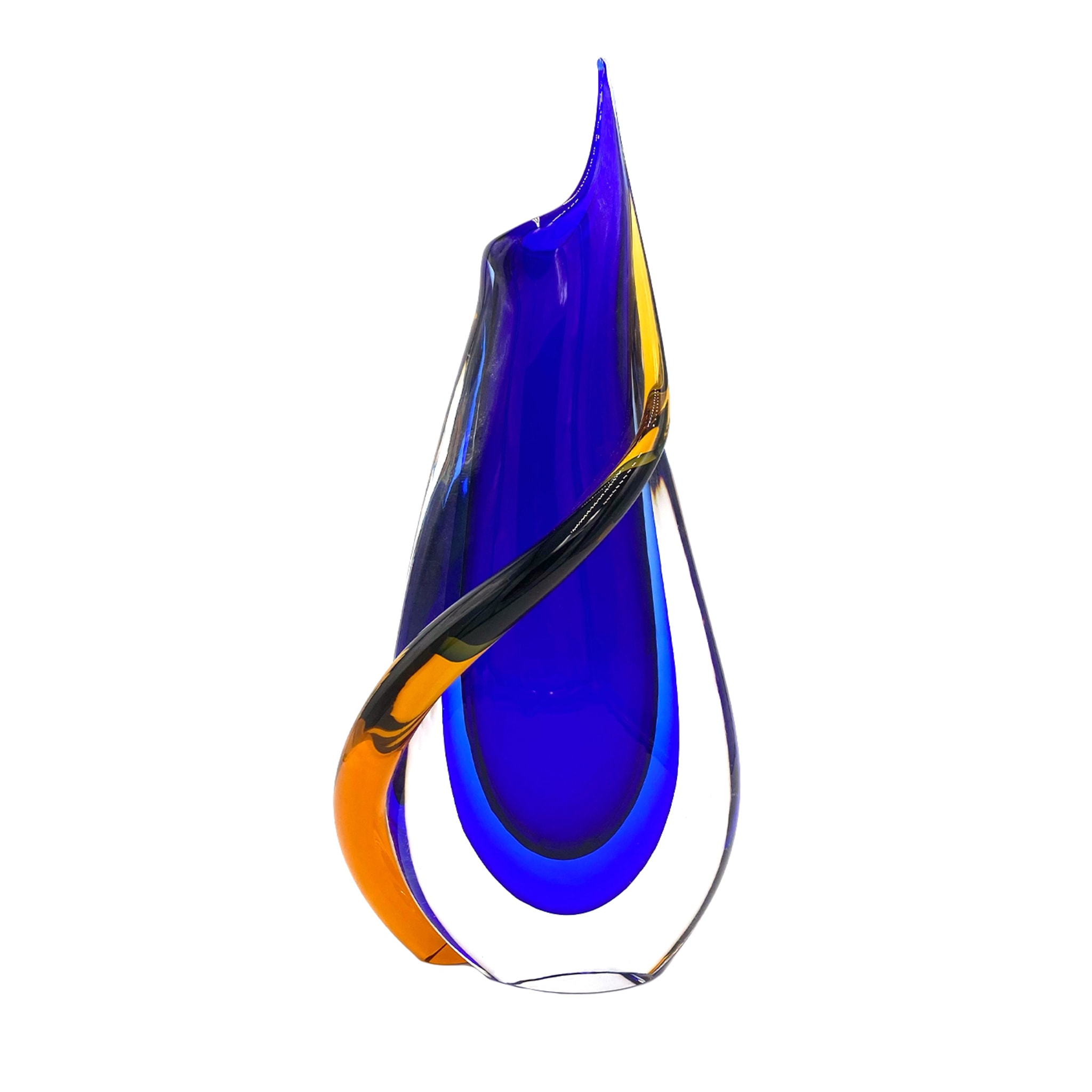 Flatus Große Blaue Vase mit Morrisa - Hauptansicht